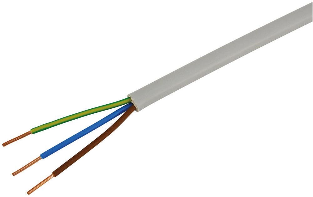 STEFFEN Installationskabel TT FE0 3x 1.5 mm2 50 m Halogenfrei Grau