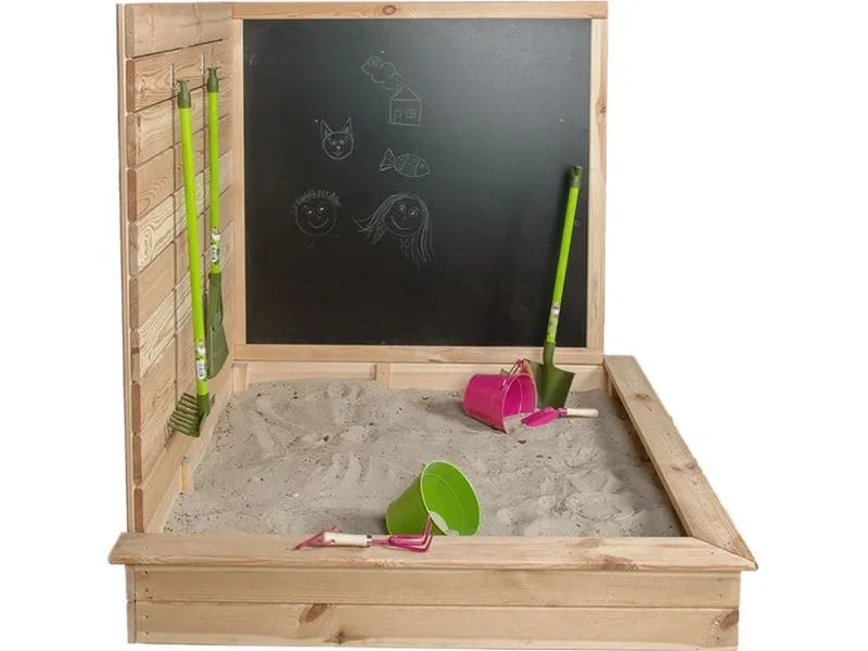 Esschert Design Eck-Sandkasten mit Tafel Holz 115.5 cm
