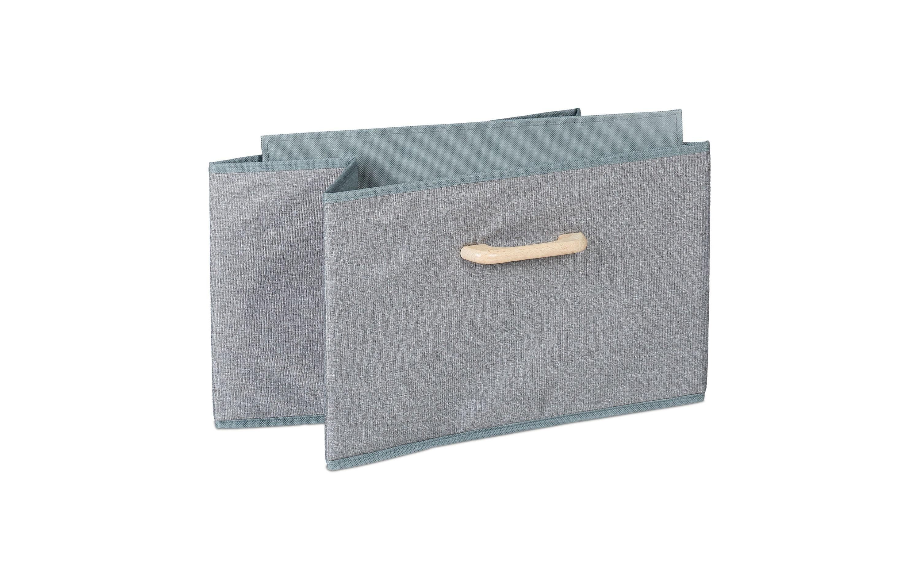 relaxdays Badezimmerregal mit Waschkorb Grau/Nature