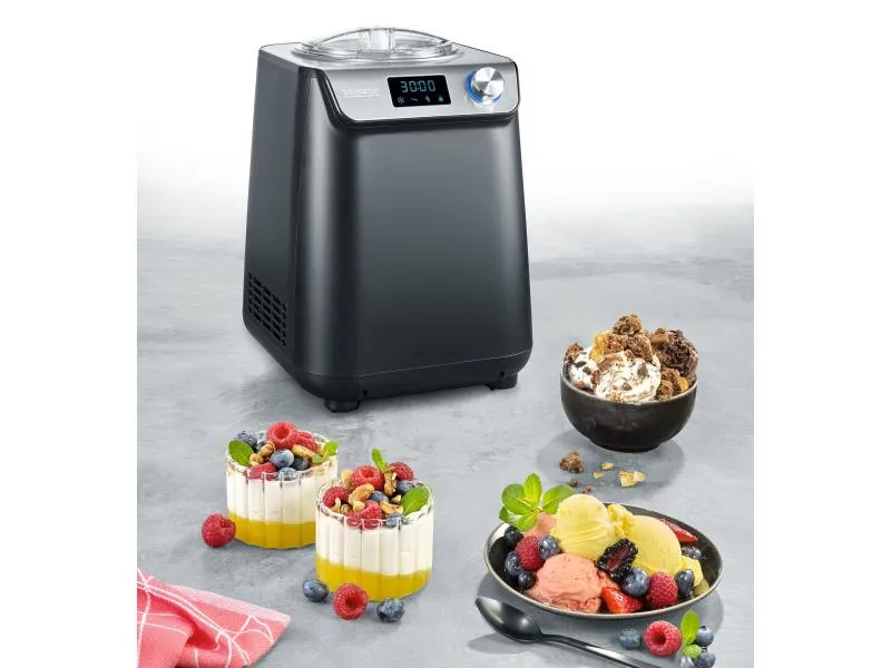Severin Glacemaschine EZ 7407 1.2 l, Schwarz/Silber