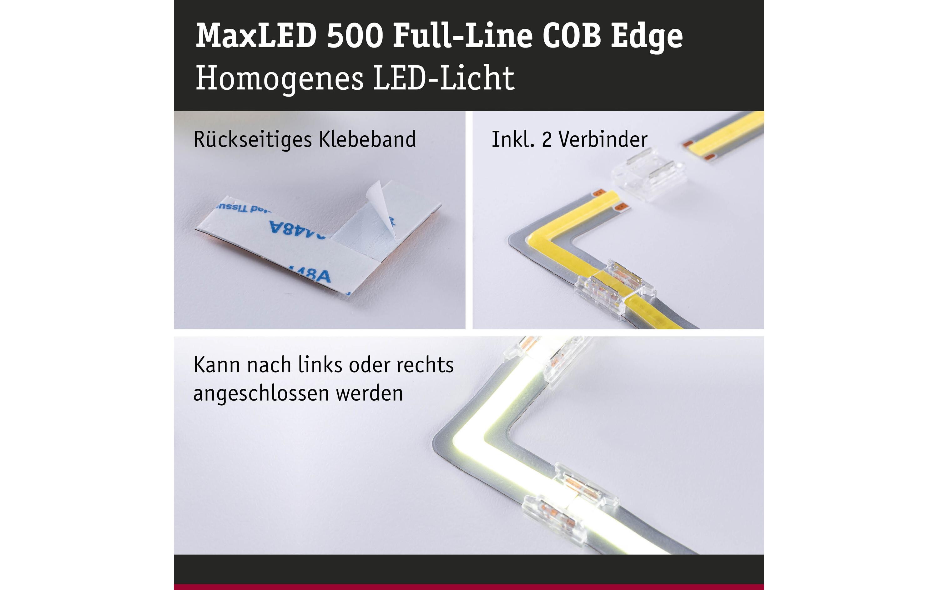 Paulmann MaxLED 500 LED Strip Full-Line COB Edge 90°