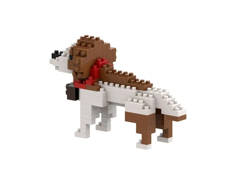 BRIXIES Bausteinmodell Bernhardiner Hund aus 121 Bausteinen