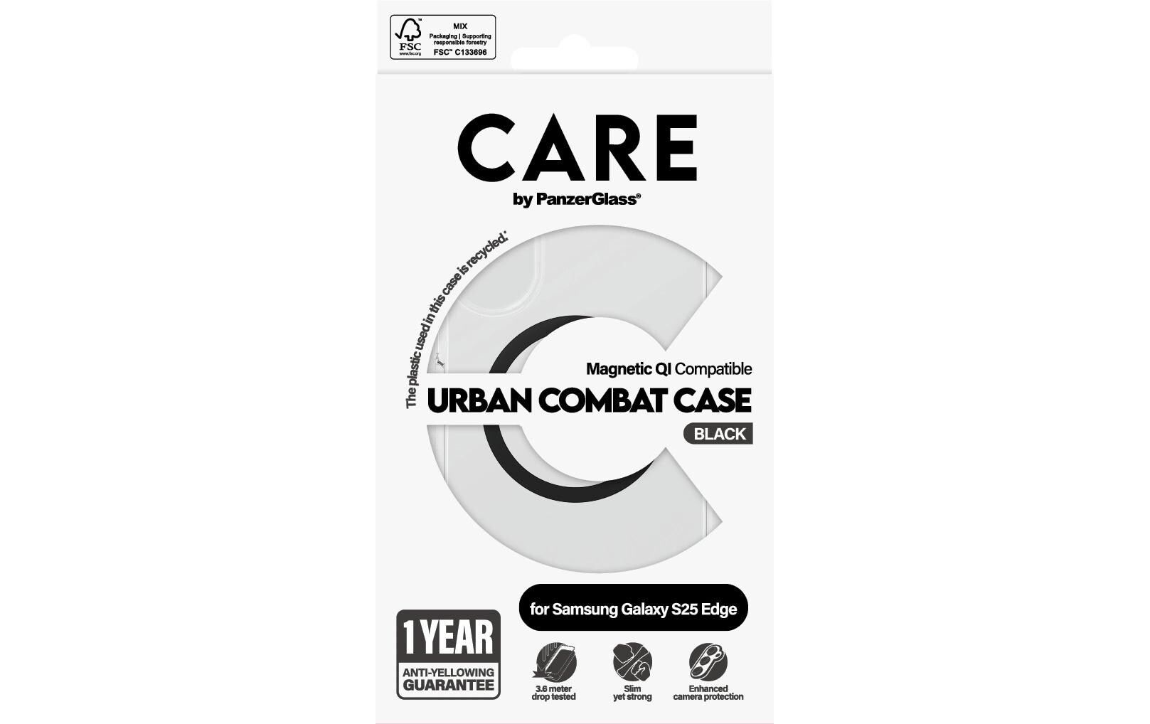 CARE Back Cover Flagship Urban Combat Transparent/Schwarz