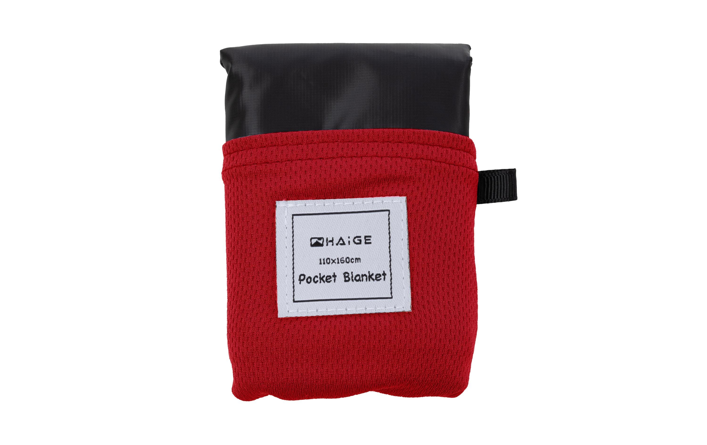 HAIGE Picknickdecke Pocket Blanket Rot 110 x 160 cm
