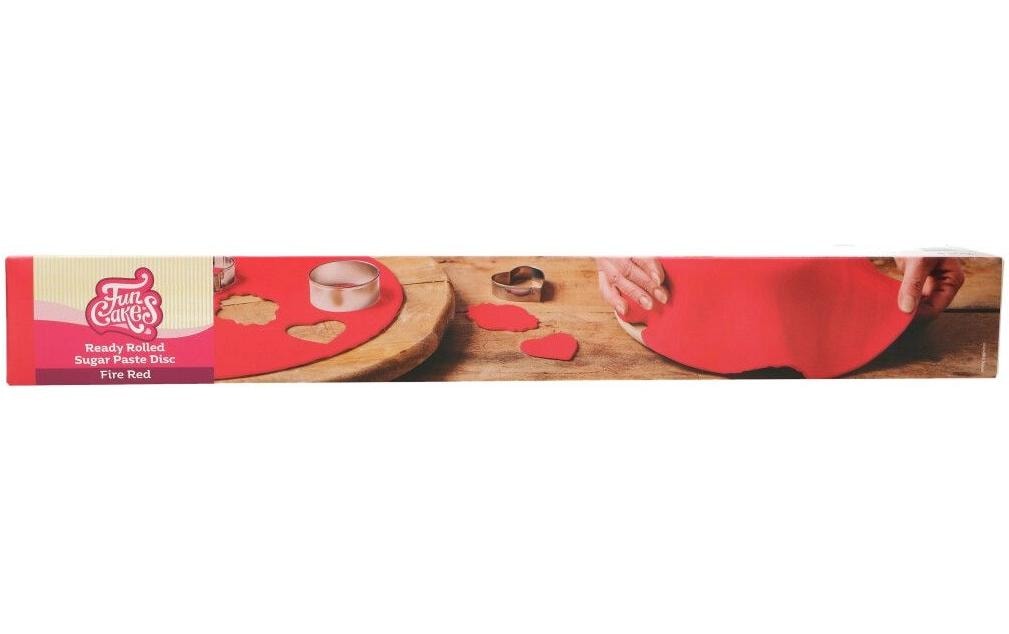 Funcakes Ausgerollte Fondant Decke Rot, 430g