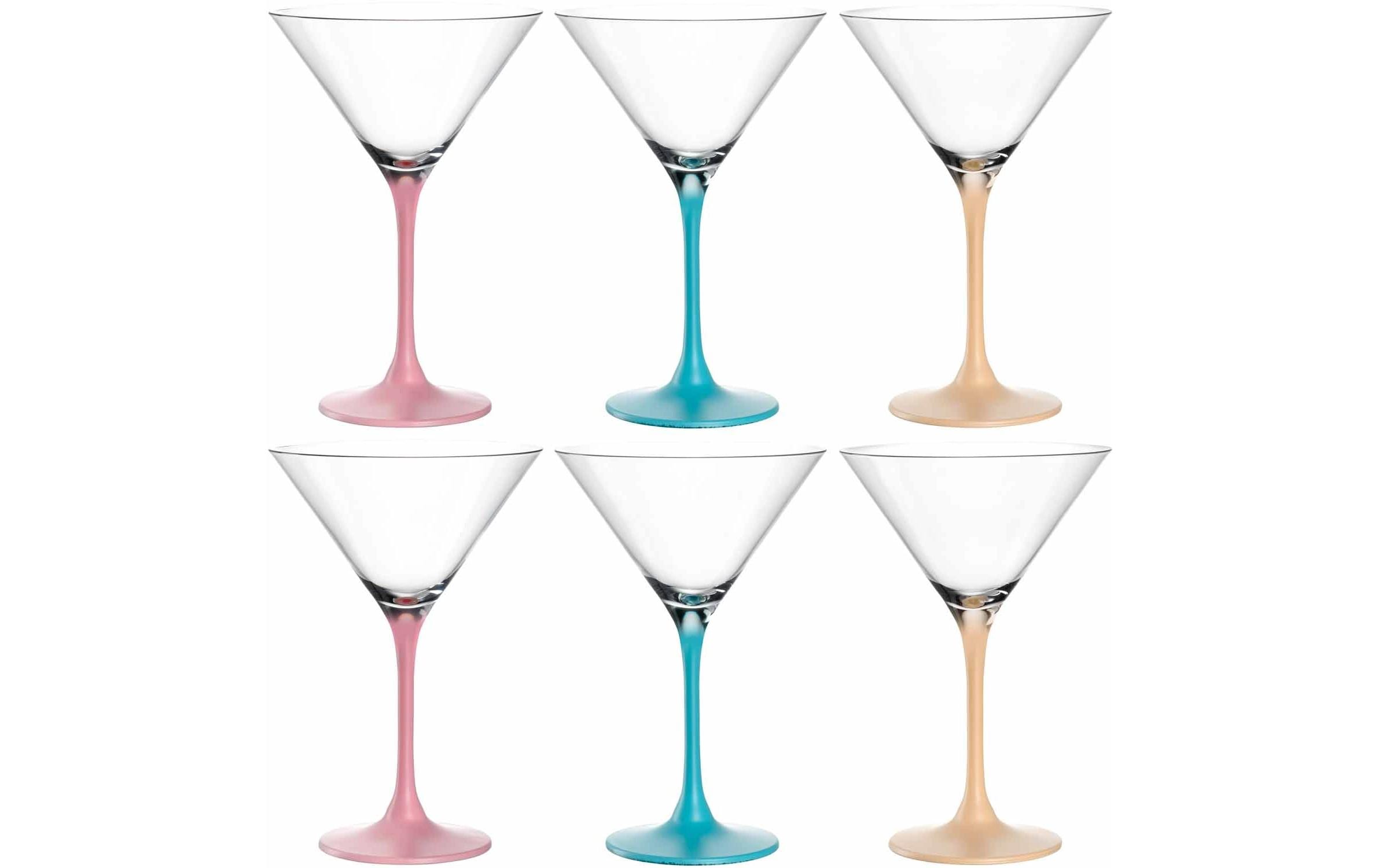 Leonardo Cocktailglas Brera 230 ml, 6 Stück, Himmelblau/Pfirsich/Rosa Leonardo Cocktailglas Brera 230 ml, 6 Stück, Himmelblau/Pfirsich/Rosa
