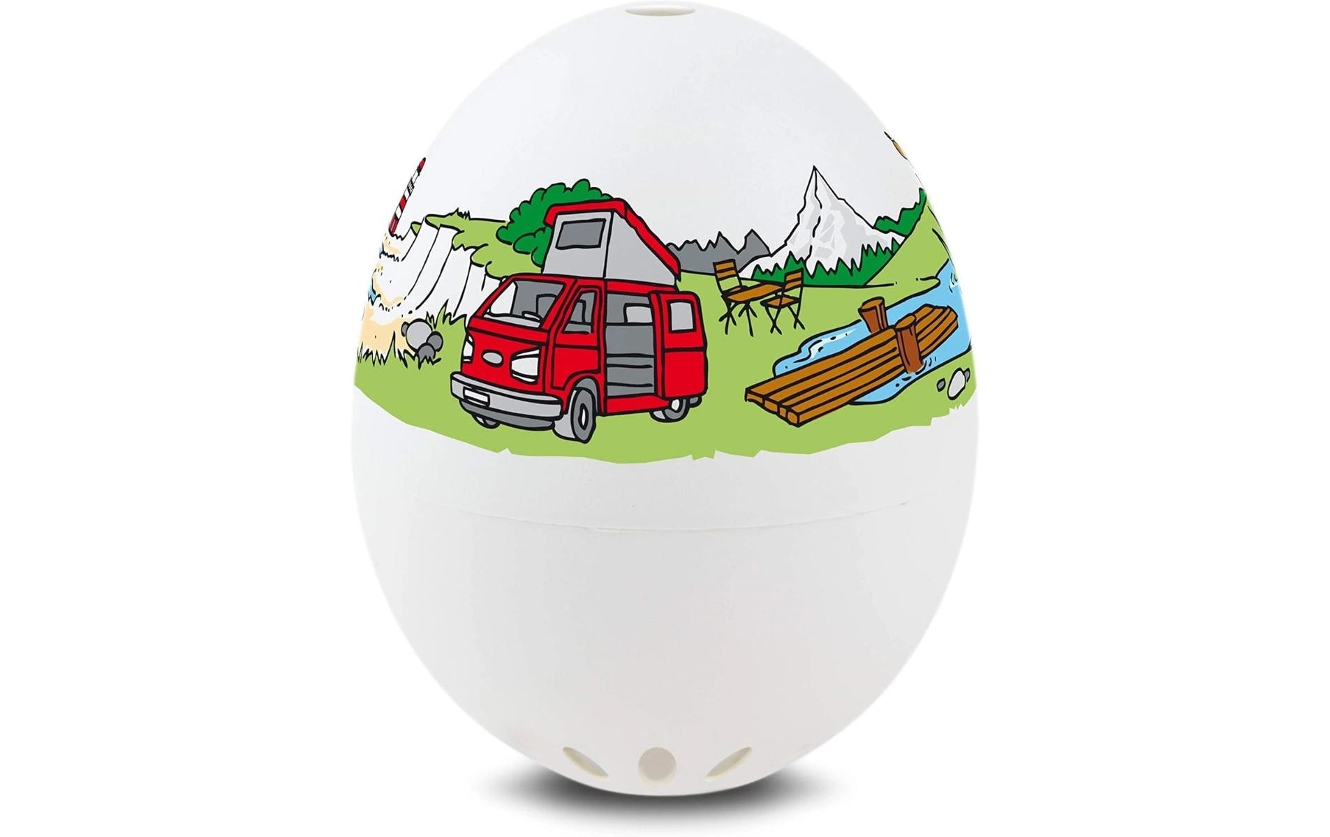PiepEi Küchentimer Singende Eieruhr Camping, Weiss / Grün