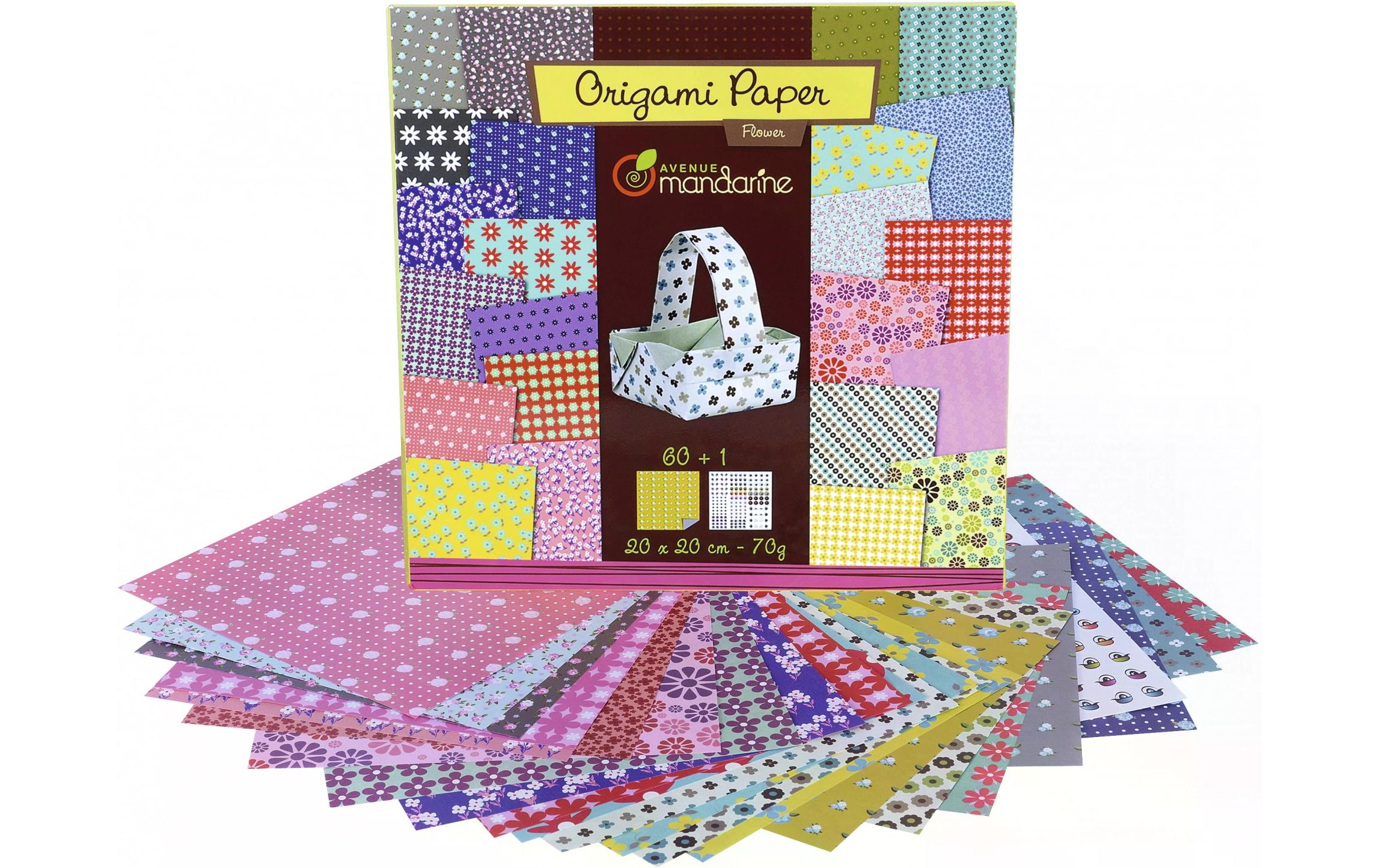 Avenue Mandarine Faltblätter Origami Flowers 60 Blatt, 20 x 20 cm Avenue Mandarine Faltblätter Origami Flowers 60 Blatt, 20 x 20 cm