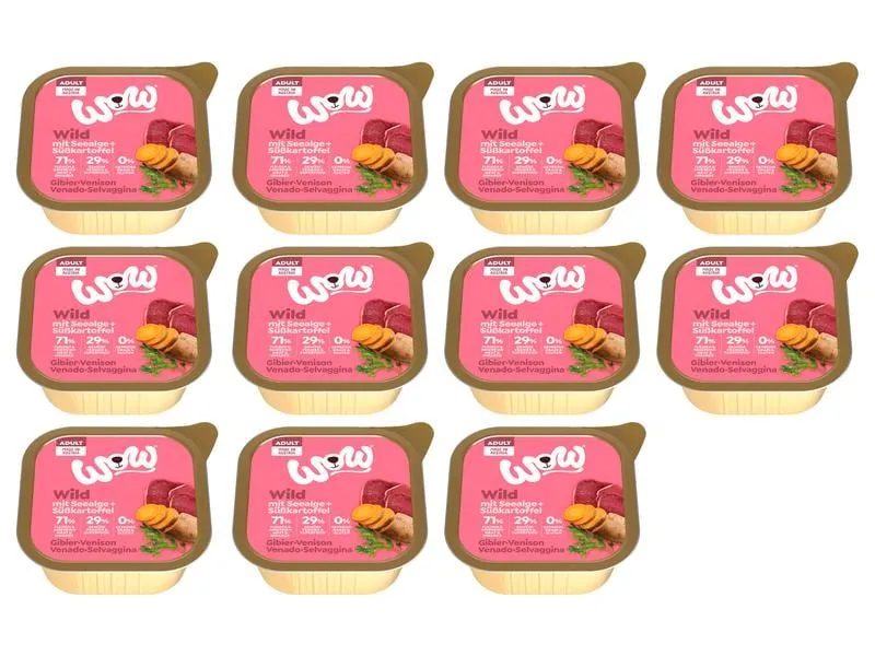 WOW Nassfutter Adult Wild Schale, 11 x 150 g
