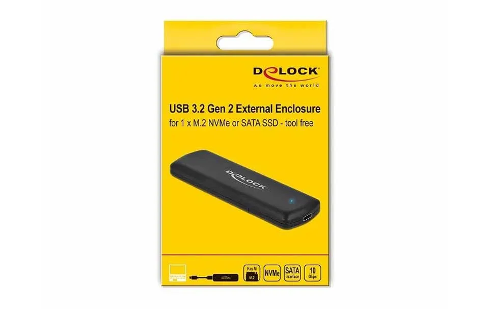 Delock Externes Gehäuse USB 3.1 Gen2 für M.2 NVME&SATA SSD Delock Externes Gehäuse USB 3.1 Gen2 für M.2 NVME&SATA SSD