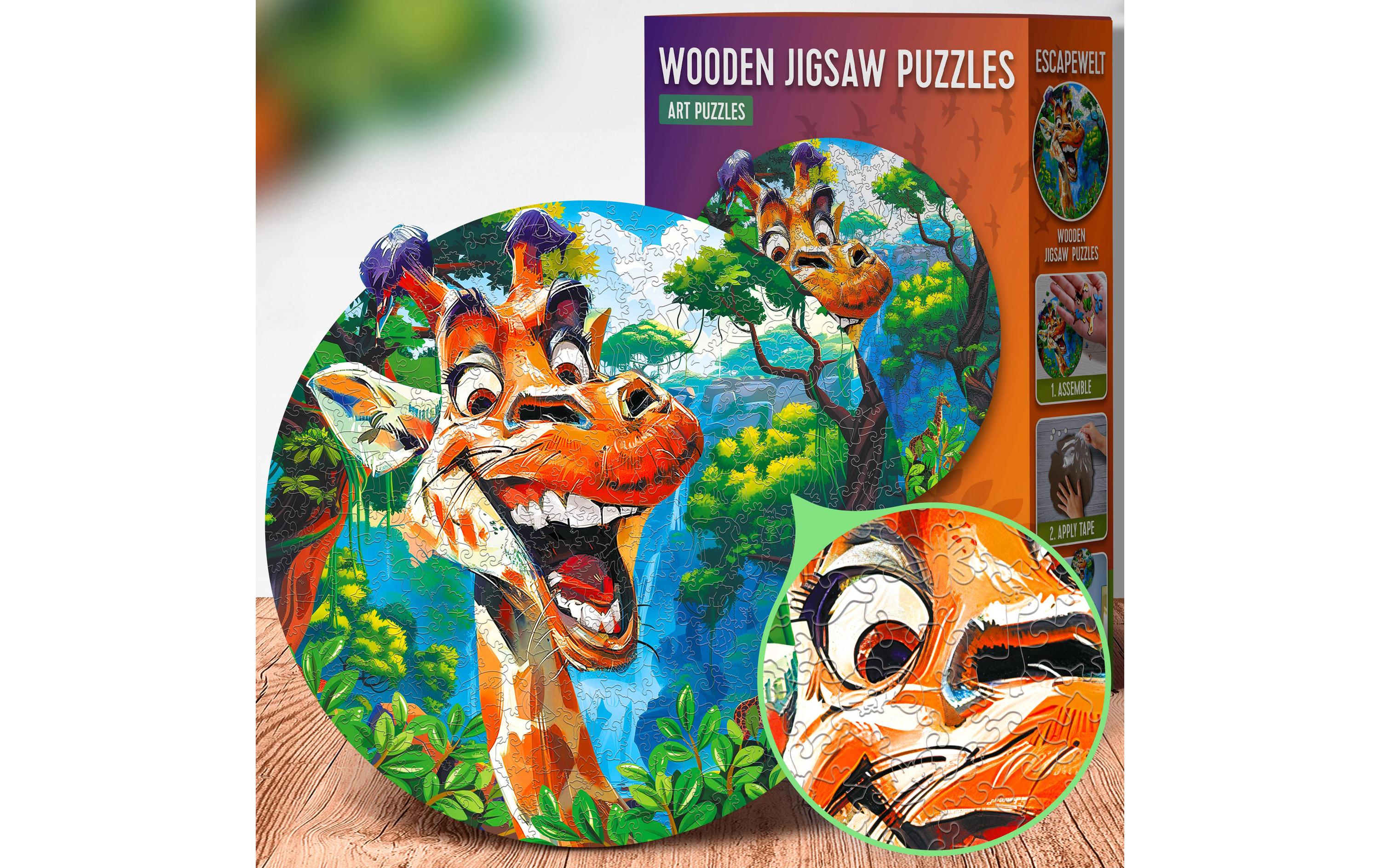 Escape Welt Holz-Puzzle Giraffe