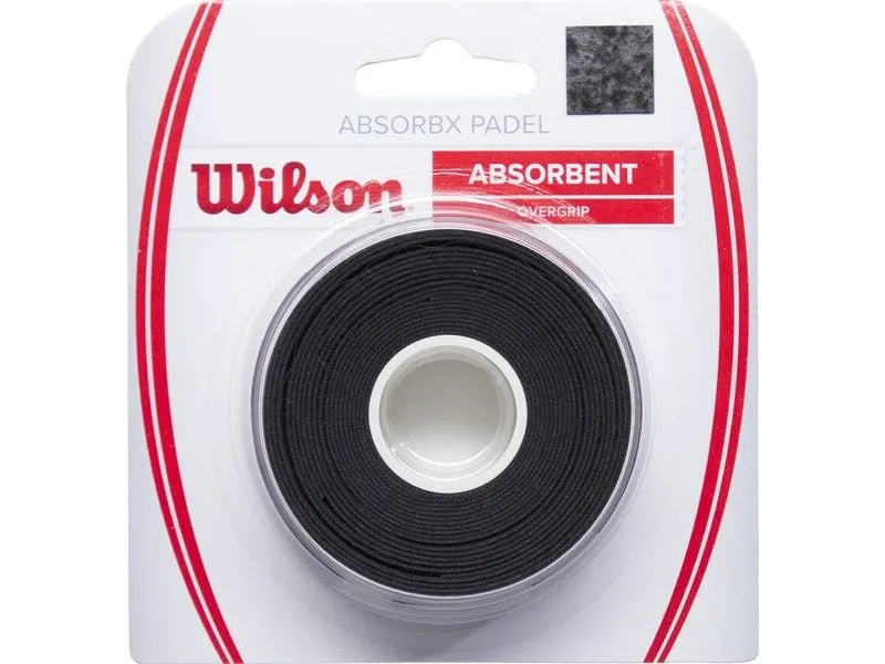 Wilson ABSORBX OVERGRIP PADEL 3 PACK Black