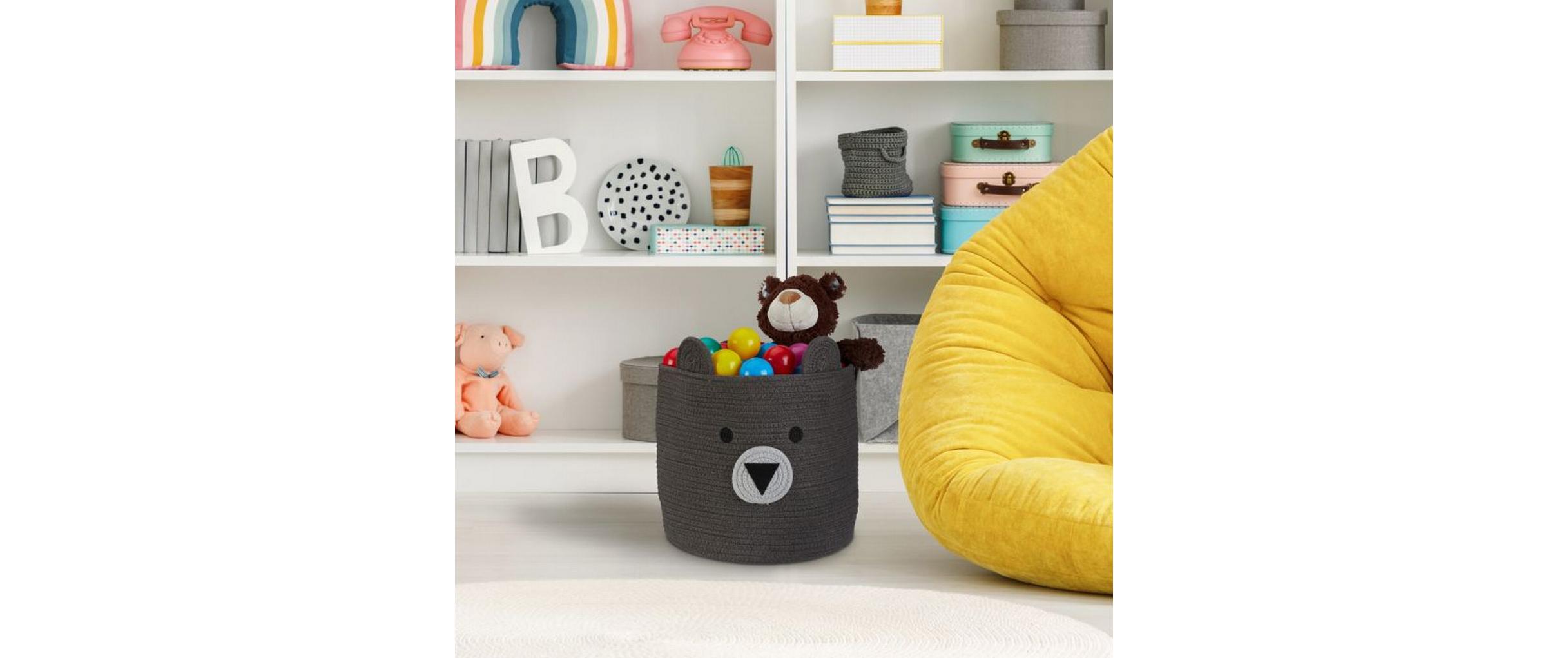 relaxdays Spielzeugkorb Bär relaxdays Spielzeugkorb Bär