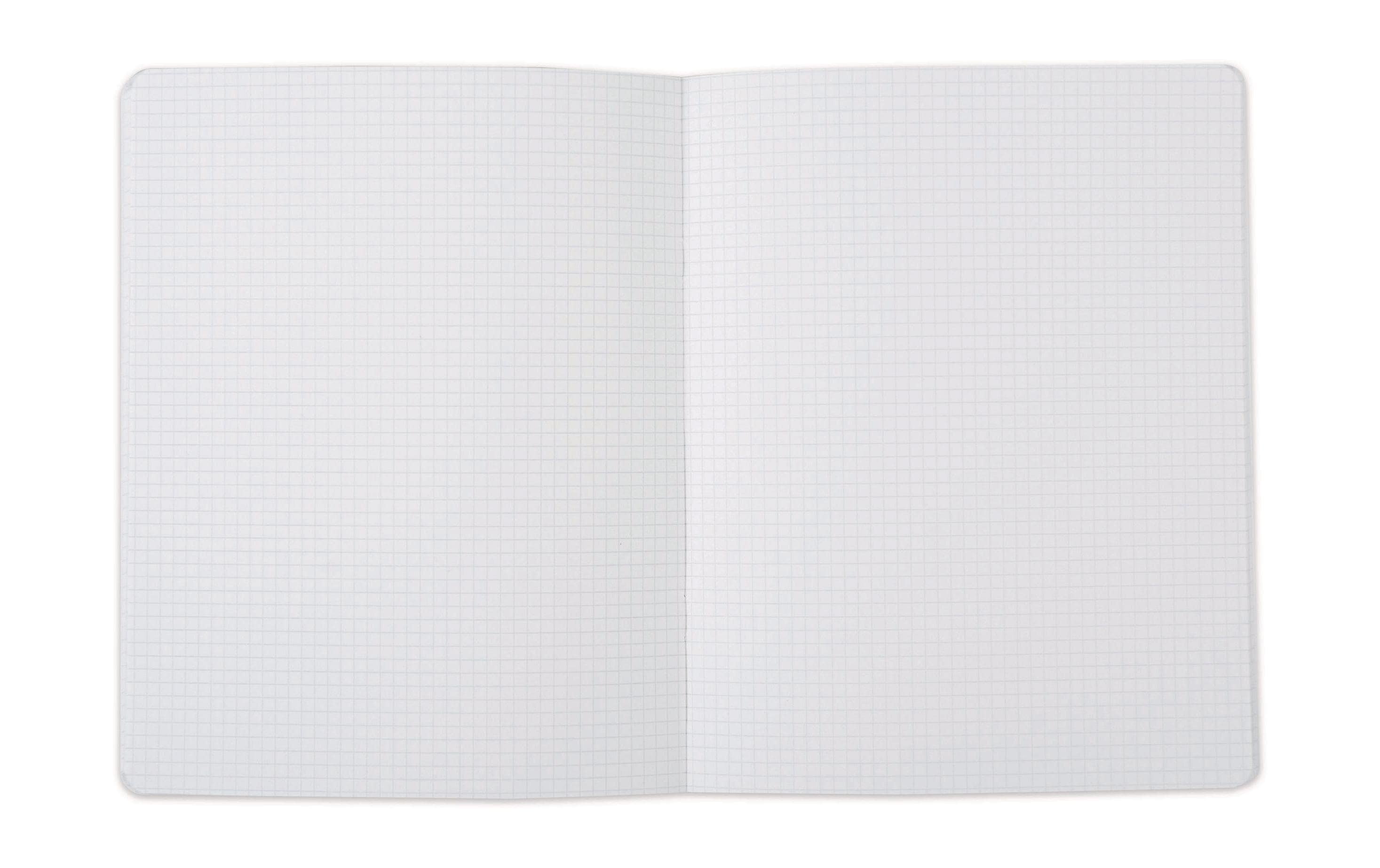 ELCO Schulheft 4 mm E5, Kariert mit Rahmen, Blau/Weiss