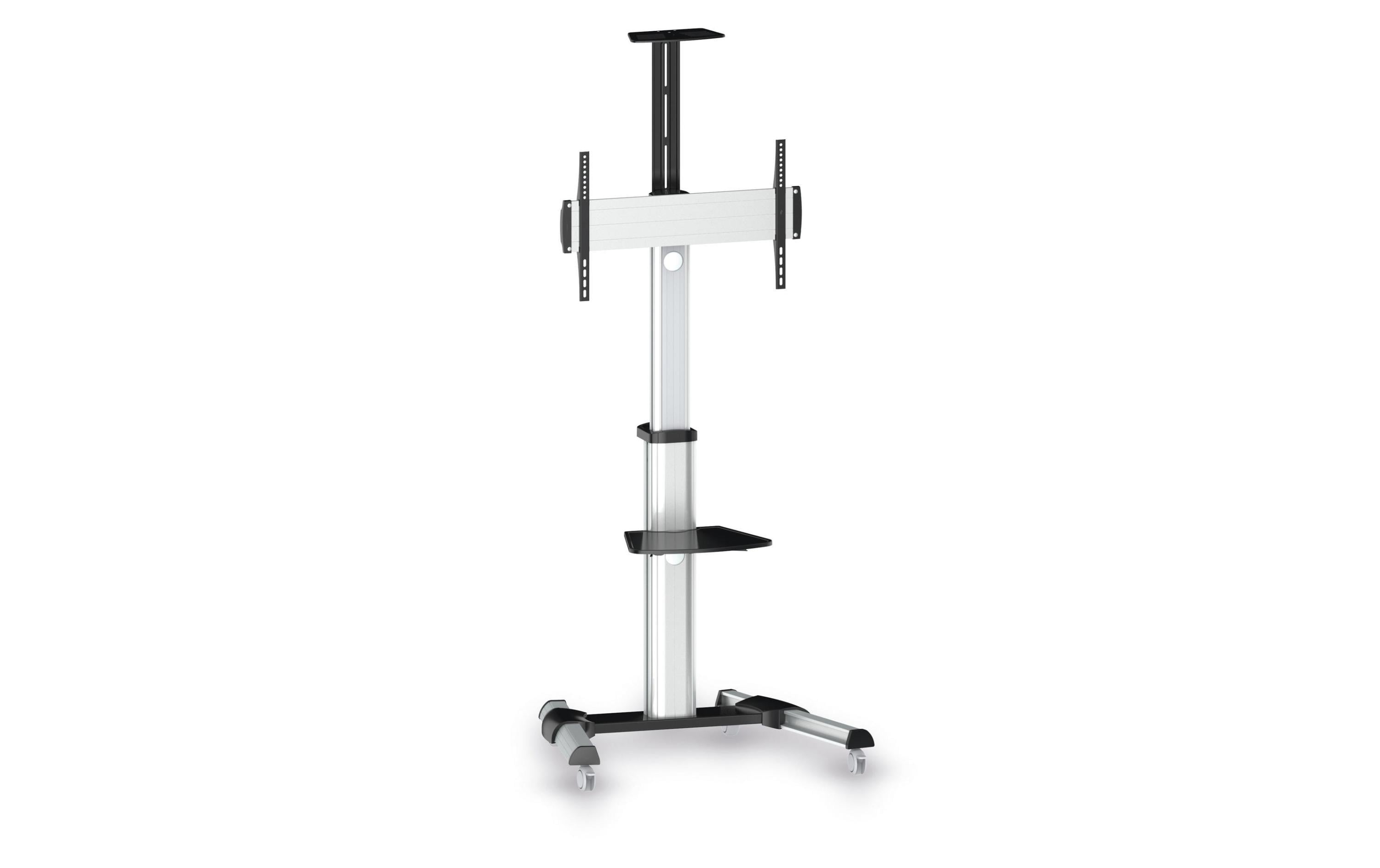 PureMounts TV-Trolley PMP PDS-0001C Schwarz/Silber