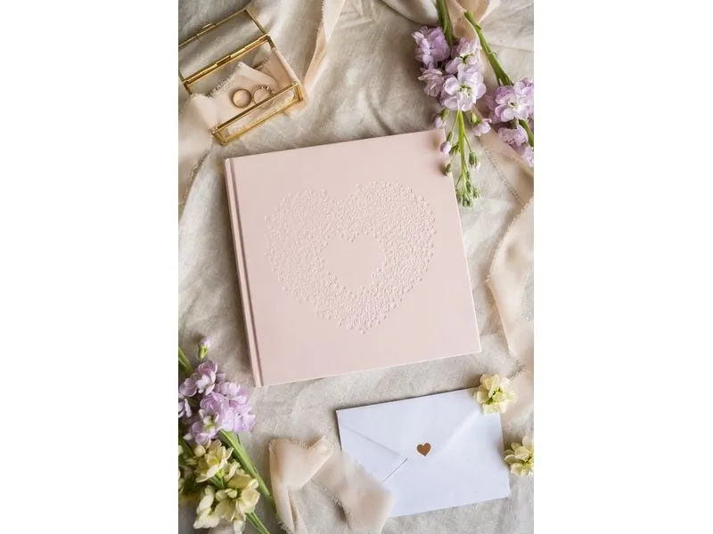 Partydeco Gästebuch Herz, Rosa Partydeco Gästebuch Herz, Rosa