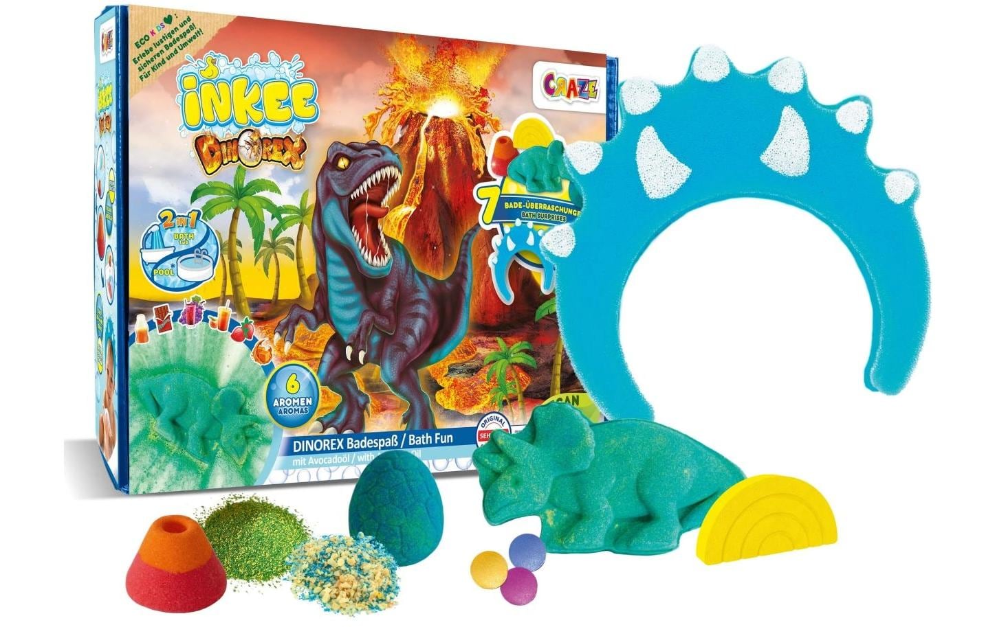Craze Badespass Inkee Dinorex Box 7-teilig
