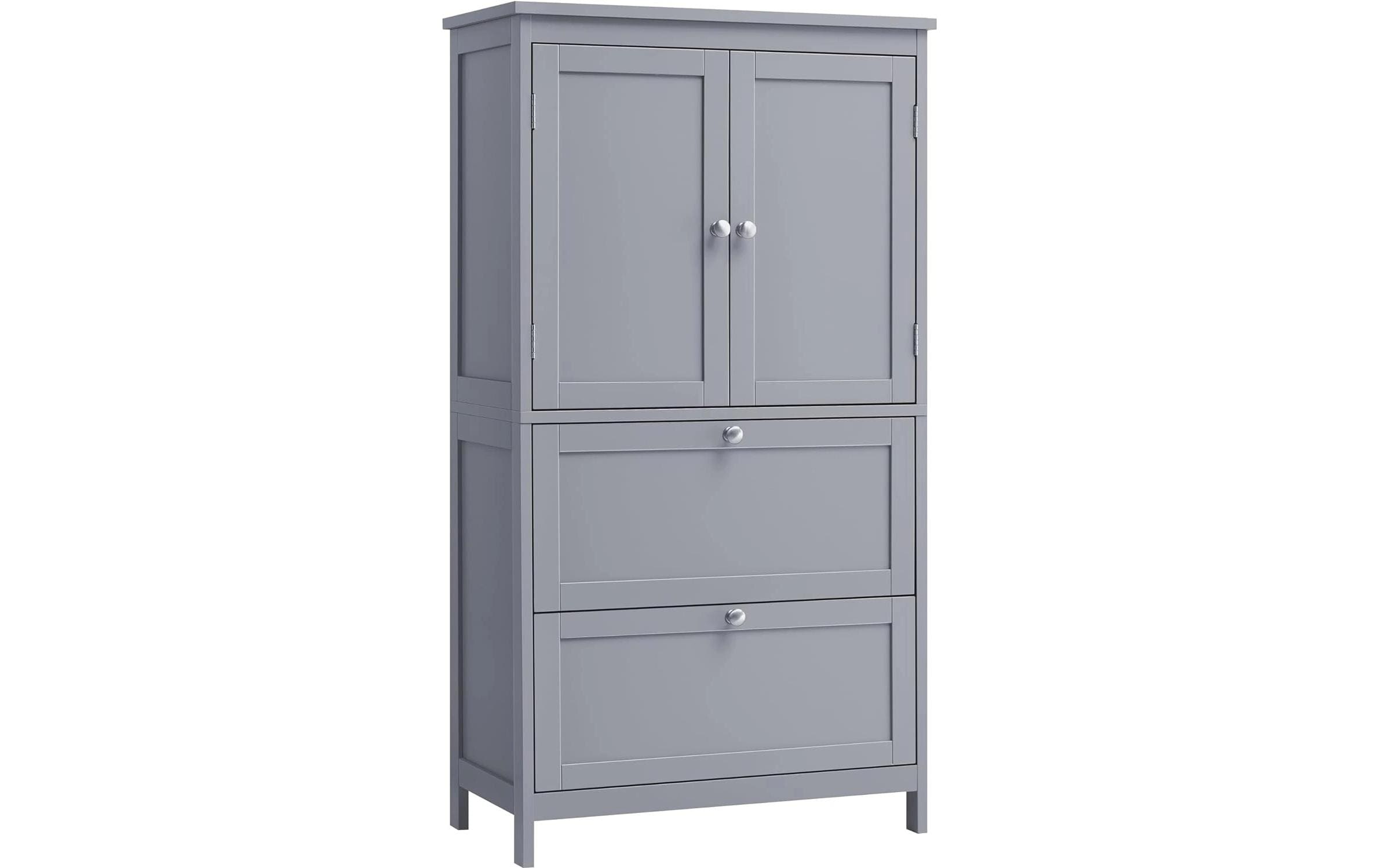 VASAGLE Kommode in Landhausstil 60 x 110 cm, Grau