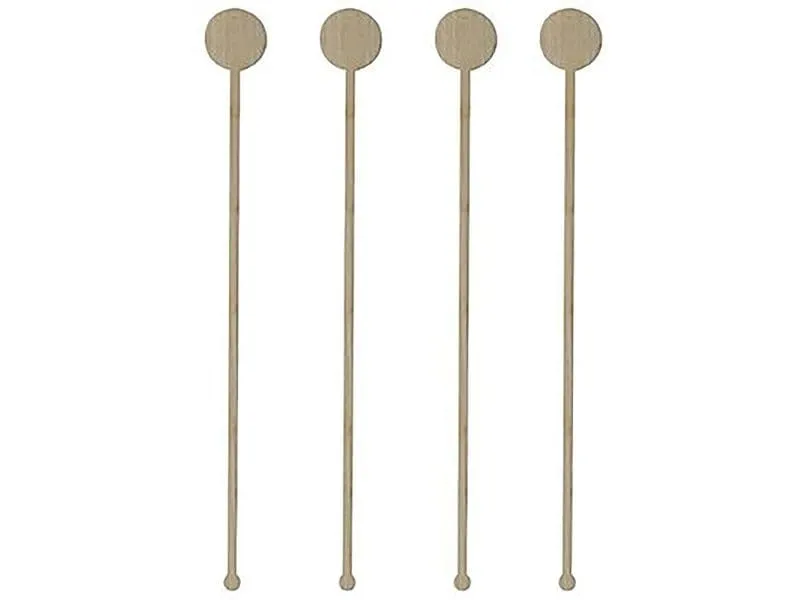 Papstar Einweg-Cocktailrührer COIN PURE 100 Stück Braun
