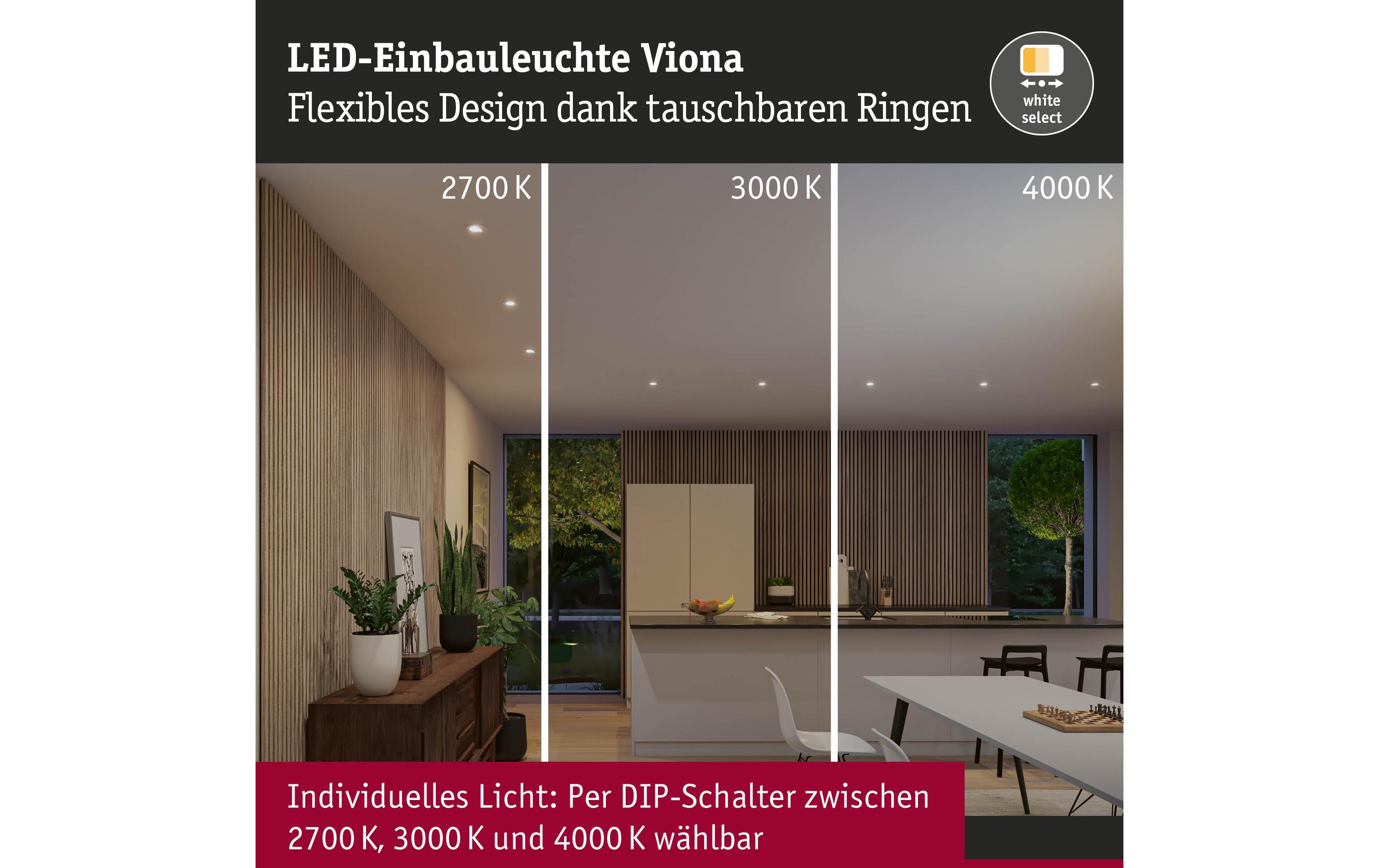 Paulmann LED Einbauleuchte Viona Einzelleuchte
