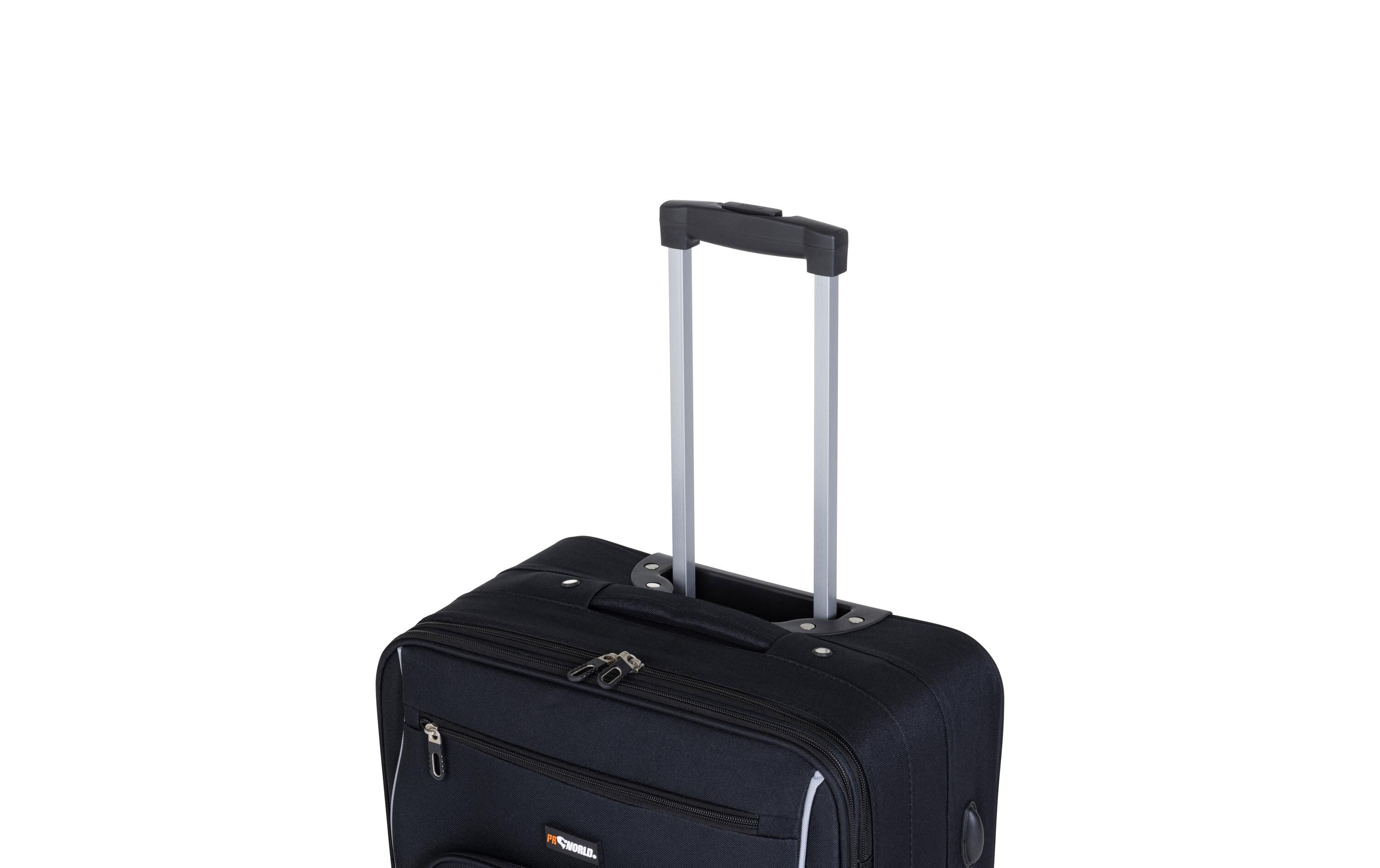 FTM Reisekofferset World soft 2-teilig, schwarz