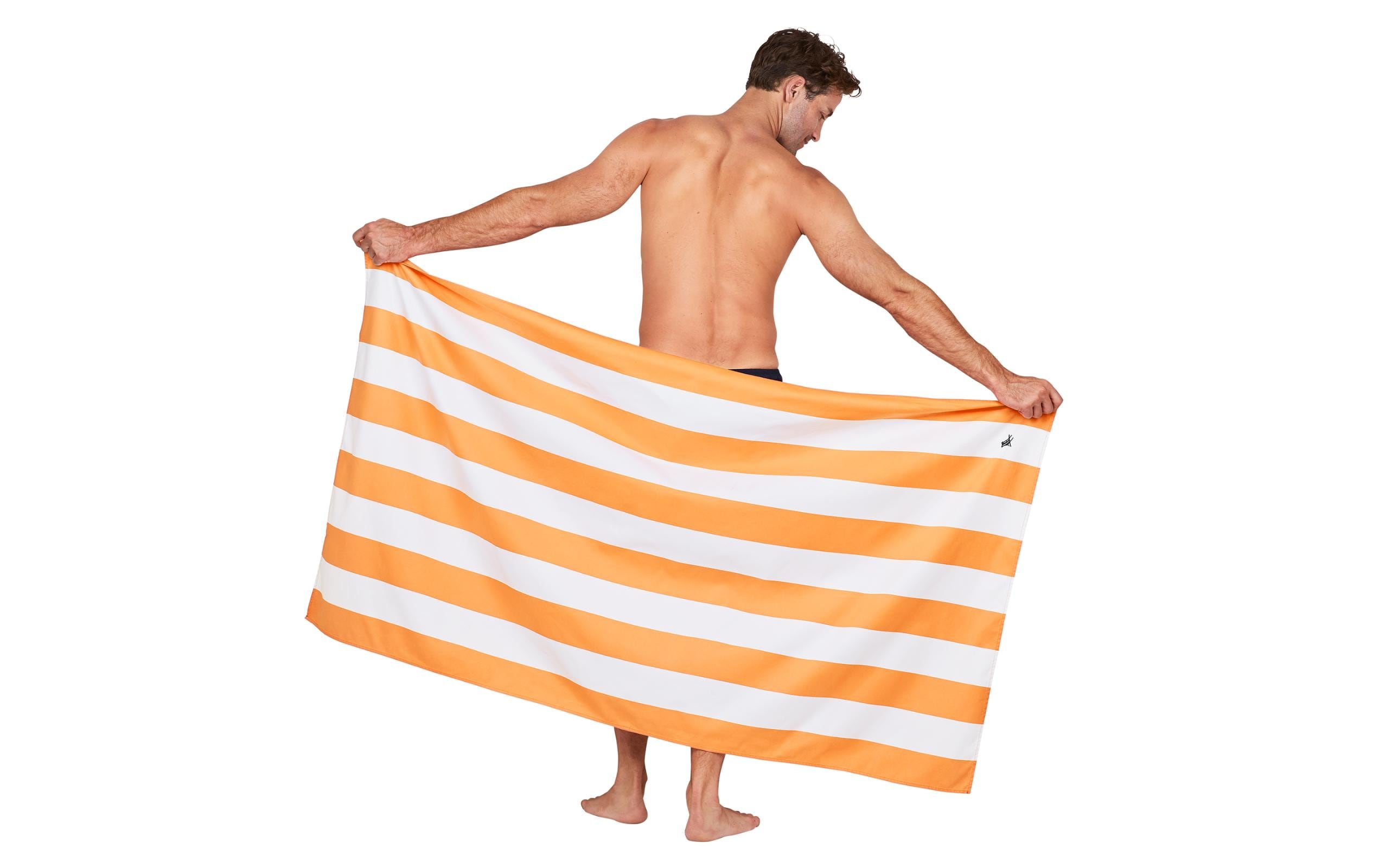 Dock & Bay Strandtuch Cabana 200 cm x 90 cm, Orange, Weiss