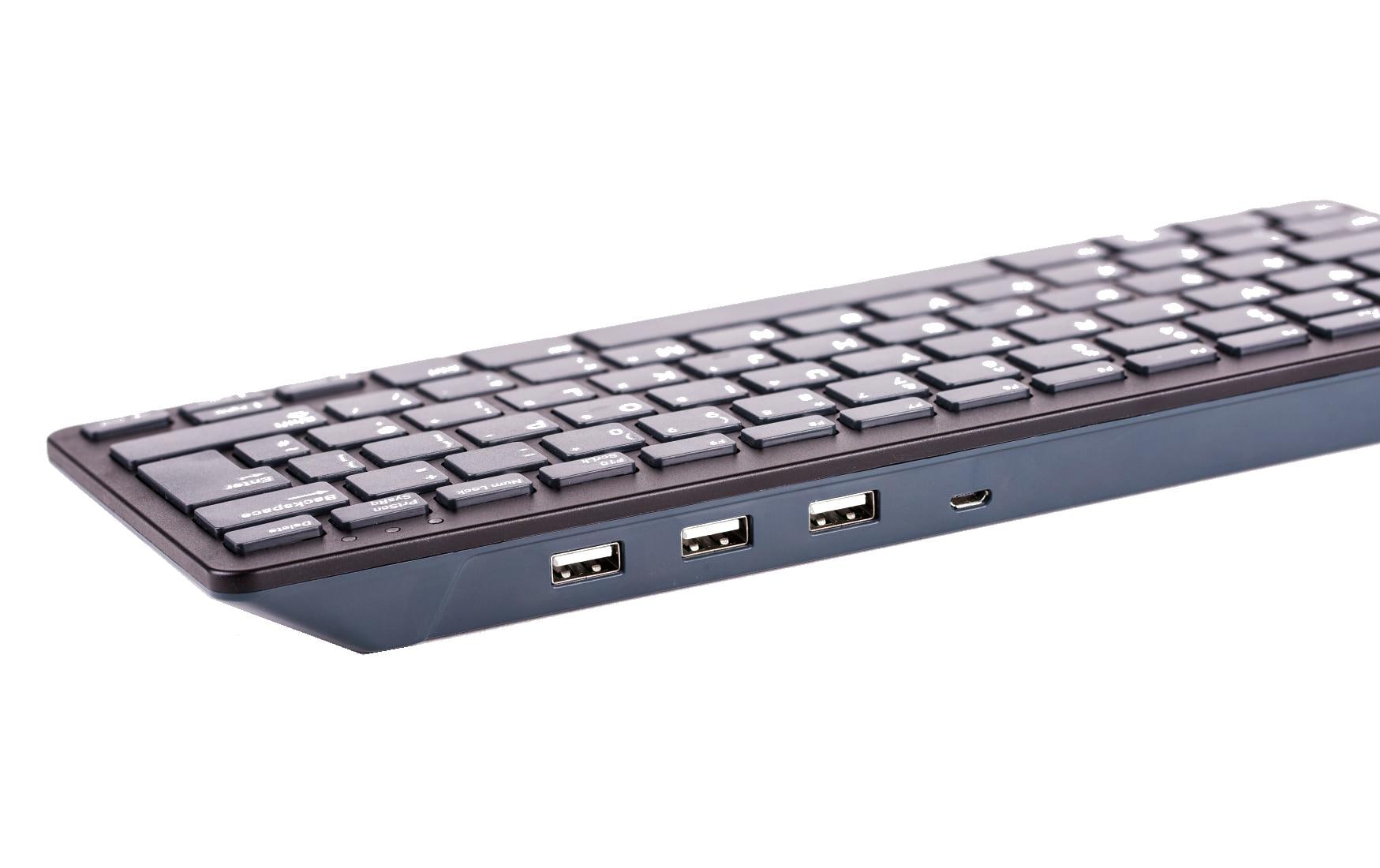Raspberry Pi Tastatur DE Schwarz/Grau