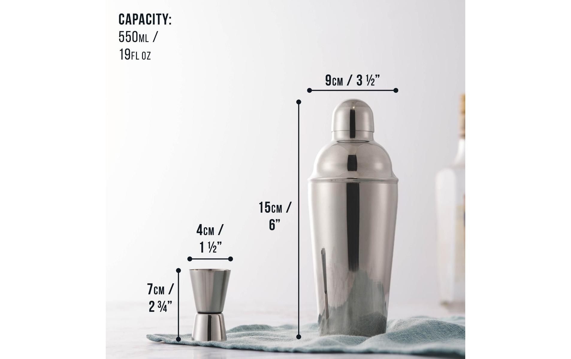 Oak & Steel Cocktail-Set 10-teilig 0.6 l, Silber
