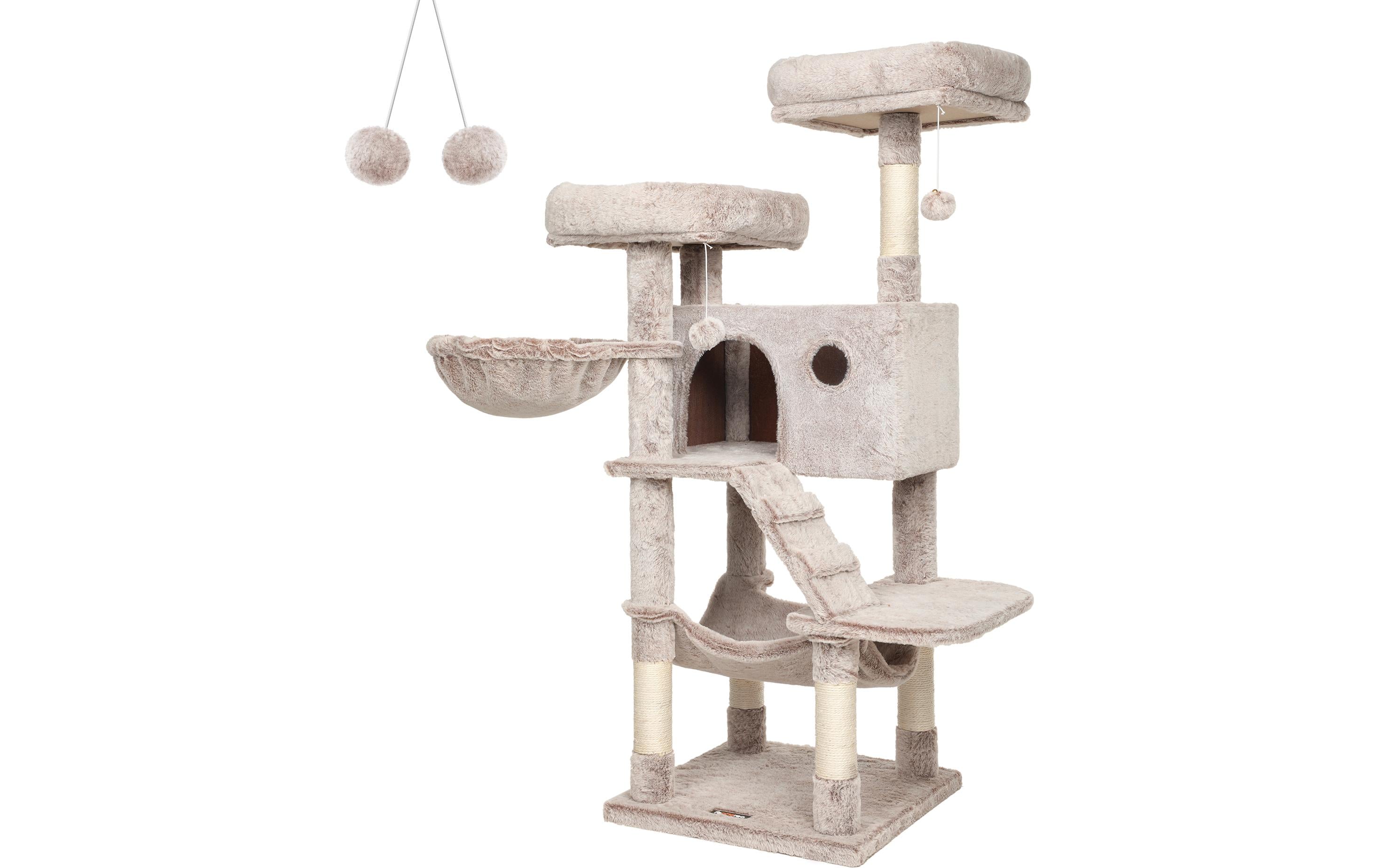 Feandrea Kratzbaum mit weichem Bezug 135 cm, Hellbraun Feandrea Kratzbaum mit weichem Bezug 135 cm, Hellbraun