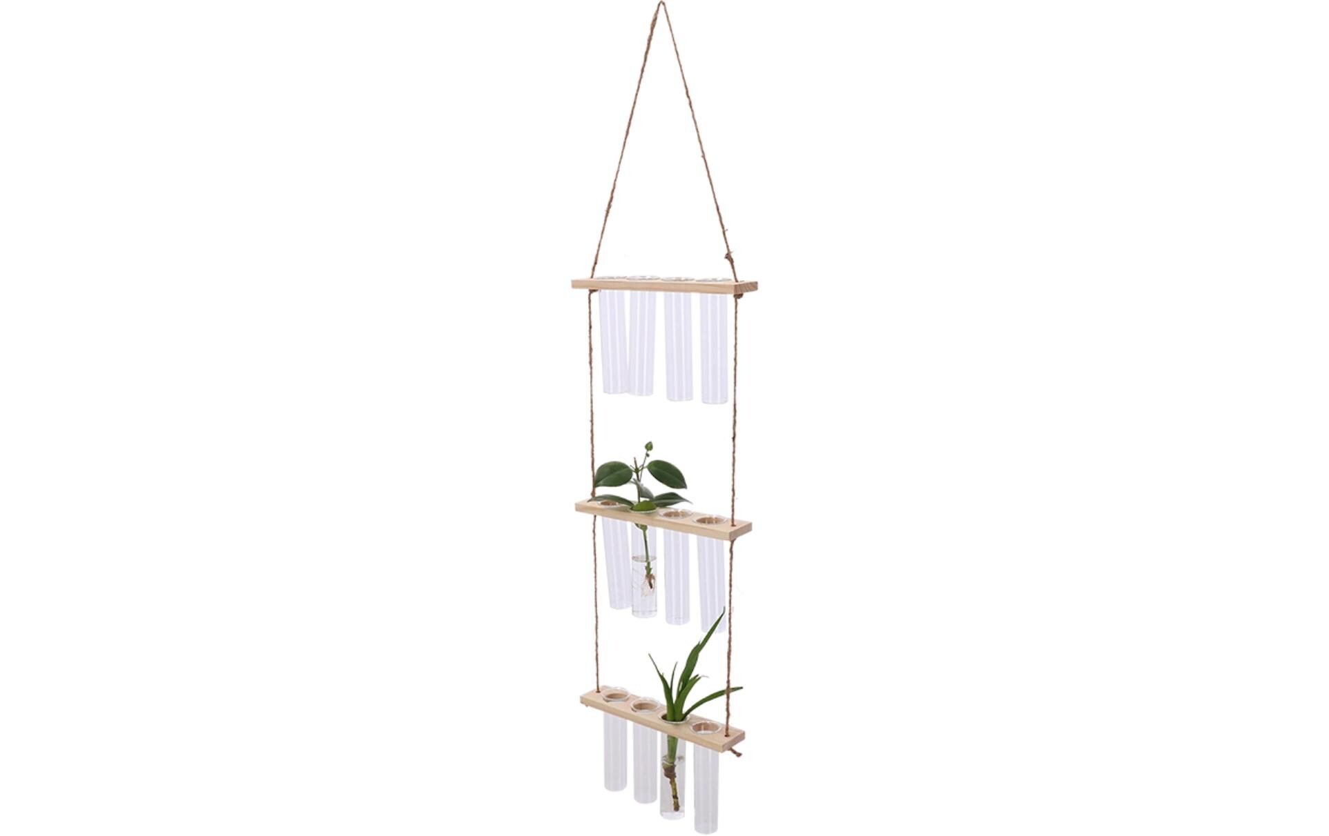 Esschert Design Reagenzglashänger L 70 cm, Nature/Transparent