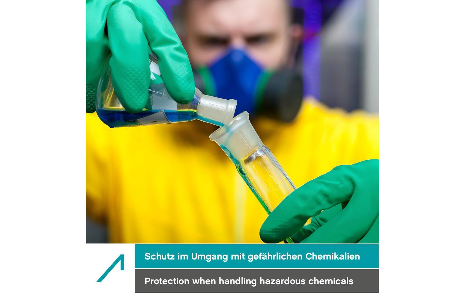 ACE 3 Paar Heisenberg Chemikalienhandschuhe Grösse: S, Grün