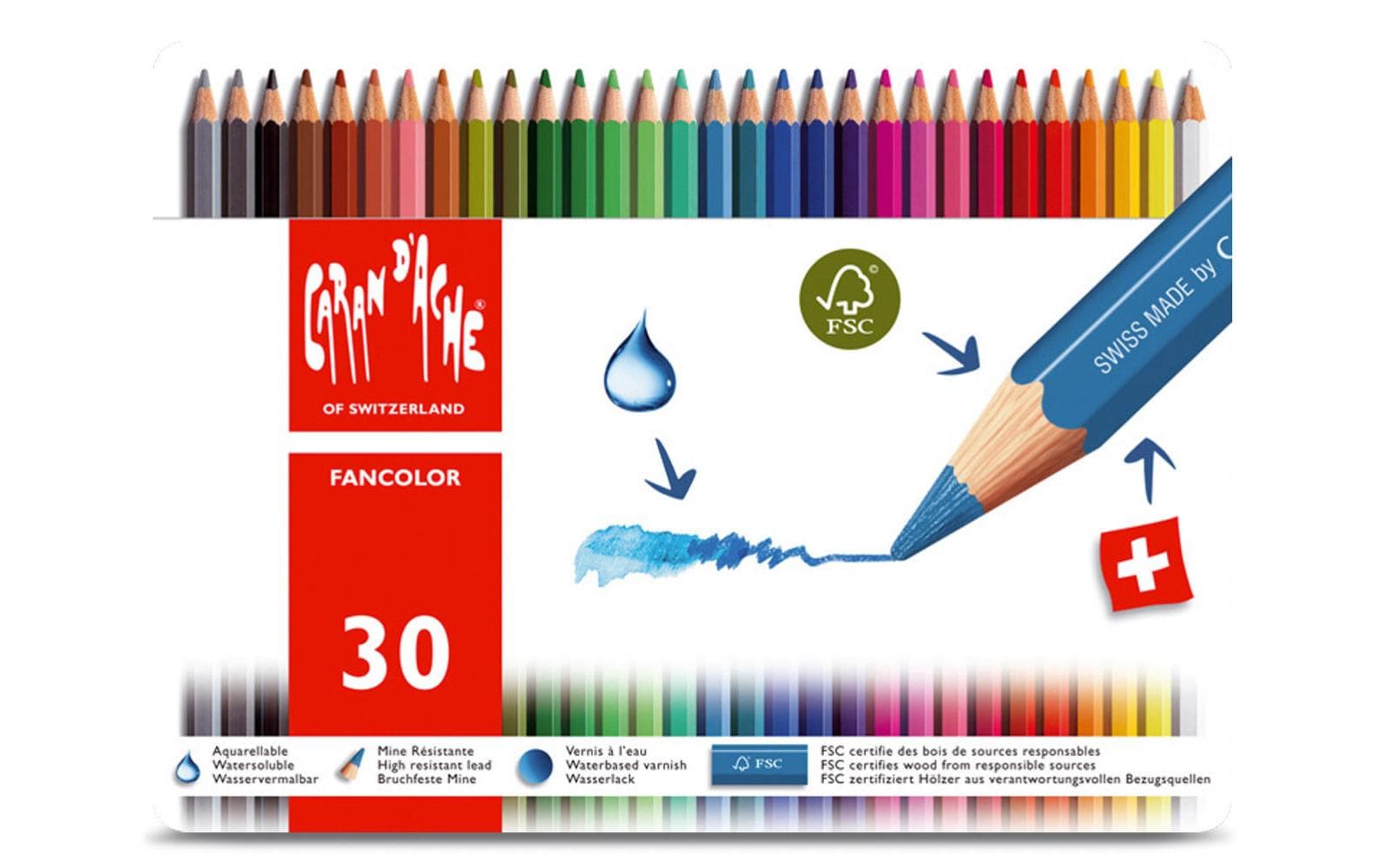 Caran d'Ache Farbstifte Fancolor 30 Stück Caran d'Ache Farbstifte Fancolor 30 Stück