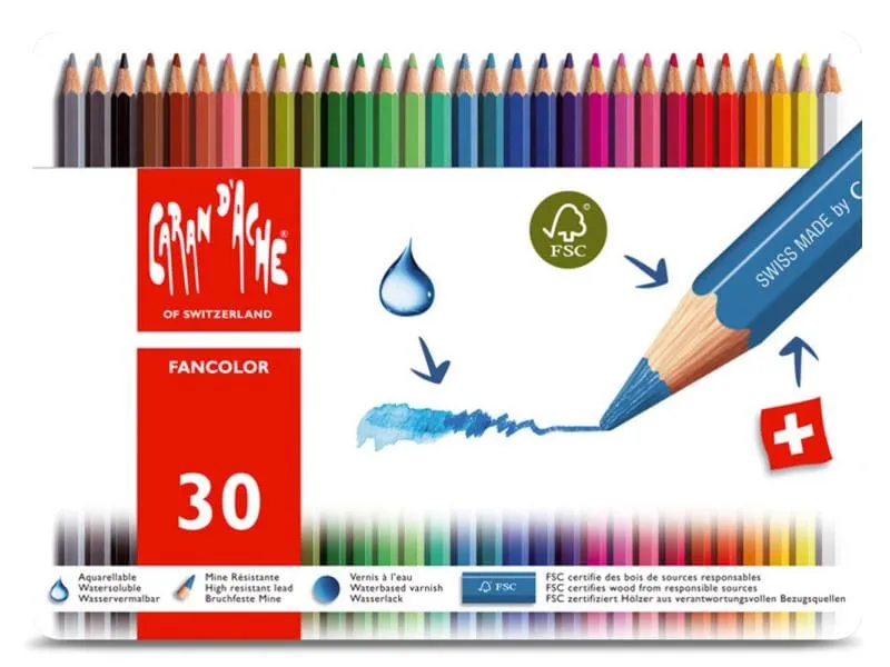 Caran d'Ache Farbstifte Fancolor 30 Stück Caran d'Ache Farbstifte Fancolor 30 Stück