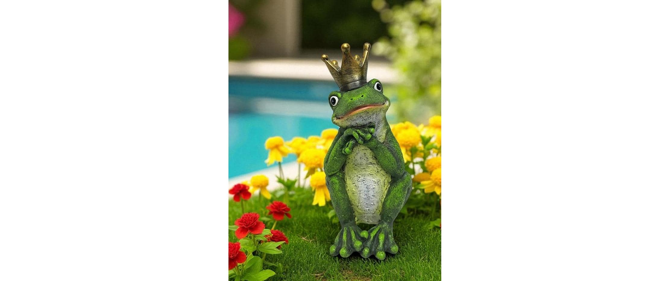 Dameco Dekofigur Froschkönig sitzend 11 x 13 x 24 cm
