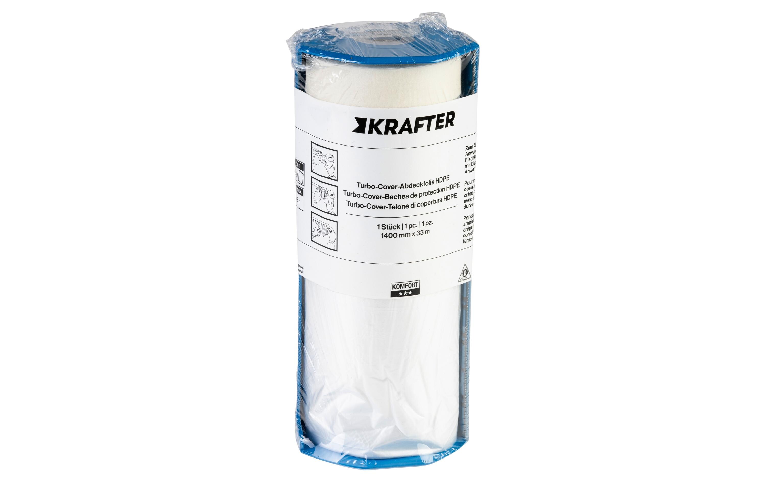 Krafter Abdeckfolie Turbo Cover KOMFORT 140 cm x 33m Krafter Abdeckfolie Turbo Cover KOMFORT 140 cm x 33m