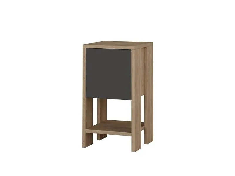 Woody Fashion Nachttisch Ema 30 x 55 x 30 cm, Anthrazit/Nature Woody Fashion Nachttisch Ema 30 x 55 x 30 cm, Anthrazit/Nature