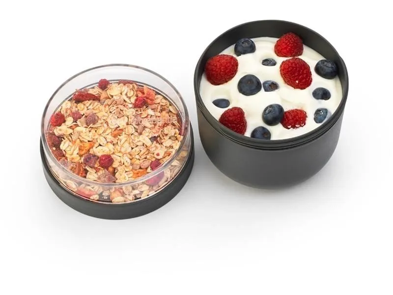 Brabantia Yoghurtbehälter Make & Take 500 ml, Dunkelgrau Brabantia Yoghurtbehälter Make & Take 500 ml, Dunkelgrau