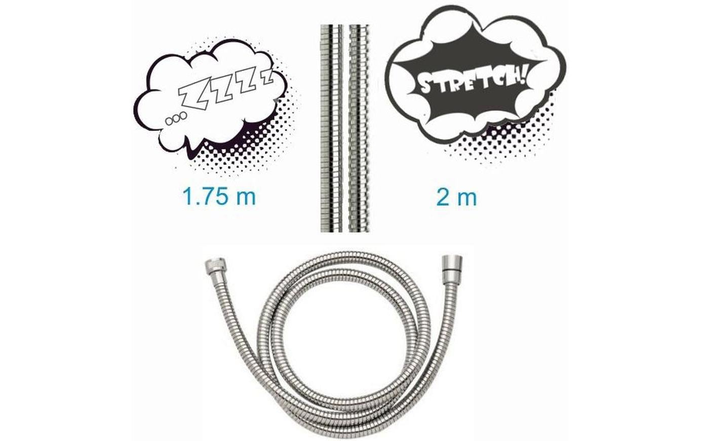 AquaClic Duschbrauseschlauch Super Flexxi Inox 175 - 200 cm AquaClic Duschbrauseschlauch Super Flexxi Inox 175 - 200 cm