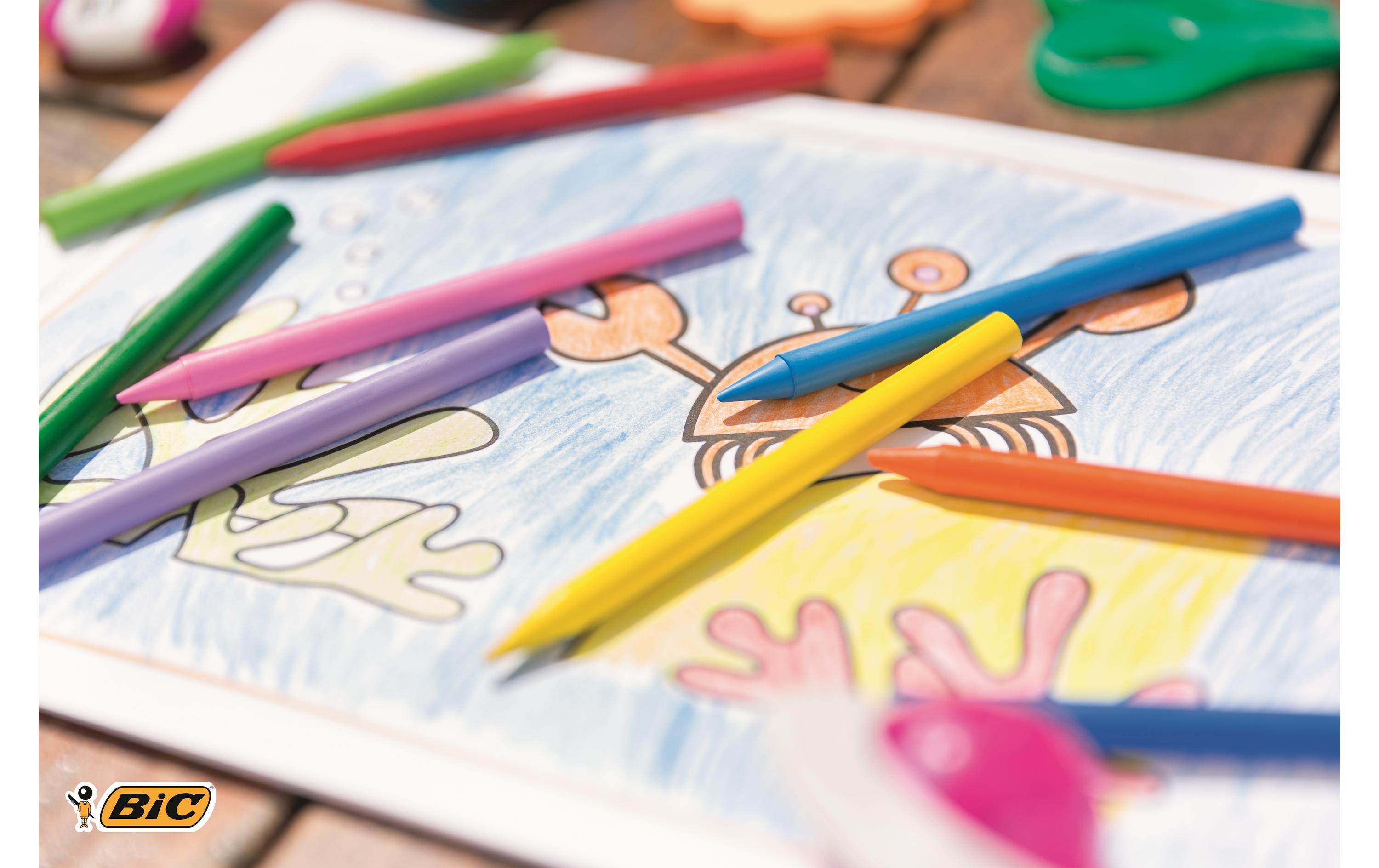 BIC Wachsmalstifte Plastidecor 12 Stück