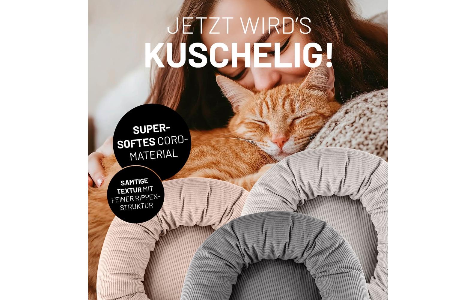 Lumaland Katzenbett Cord Rose