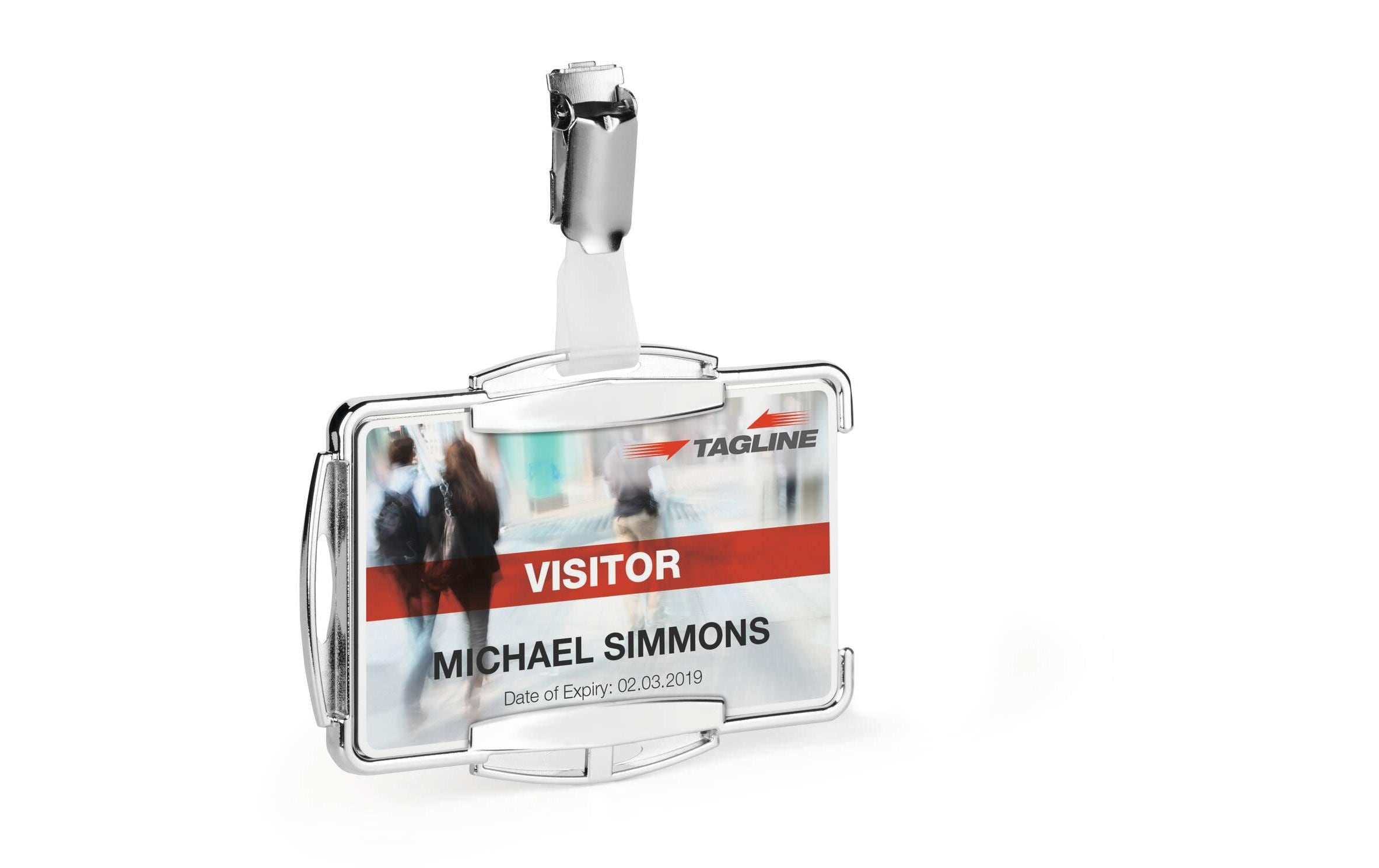 DURABLE Ausweishalter RFID Hartbox mit Clip für 1 Ausweis, 10 Stück