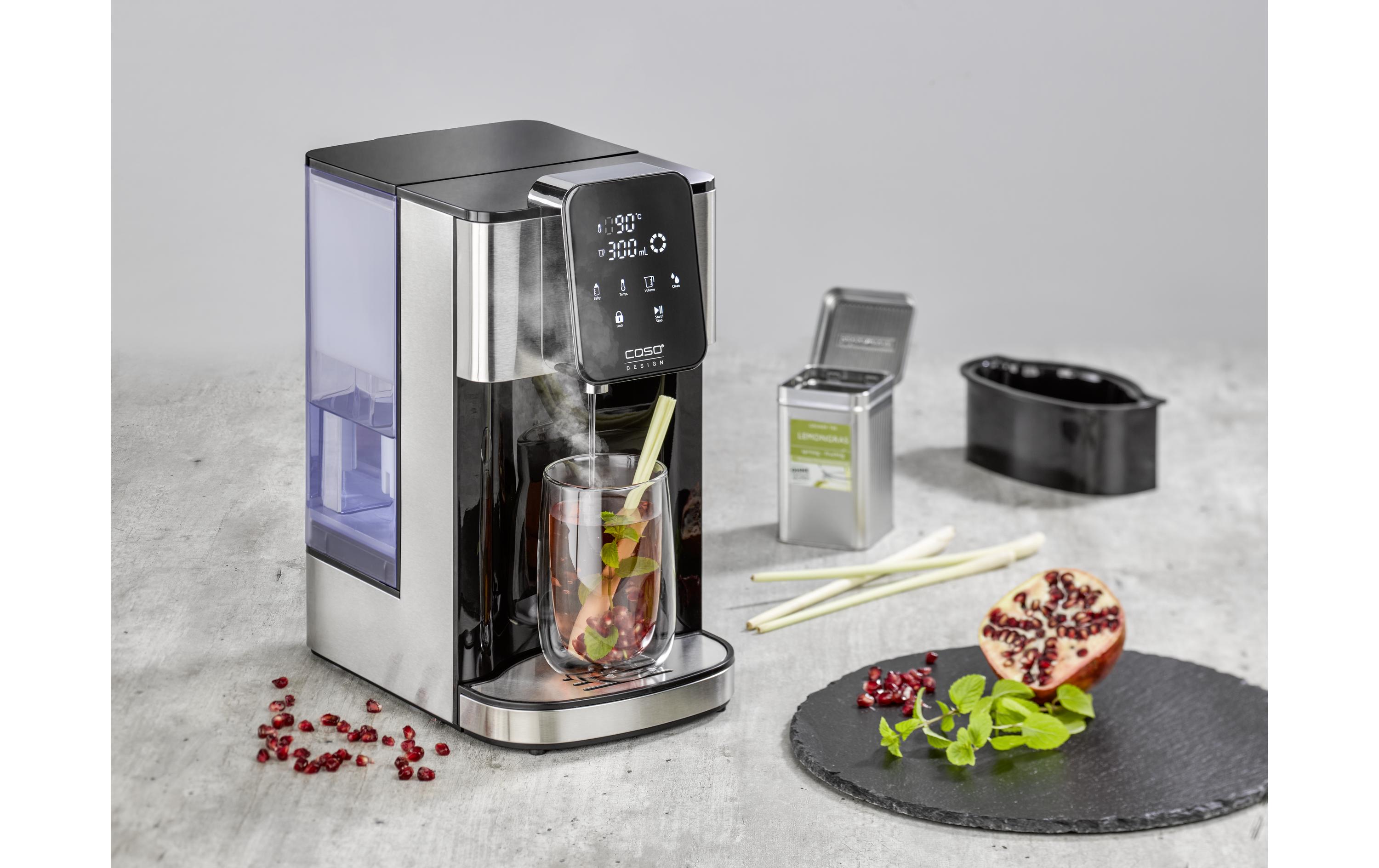 Caso Turbo Heisswasserspender HW 1660 4 l, Schwarz/Silber