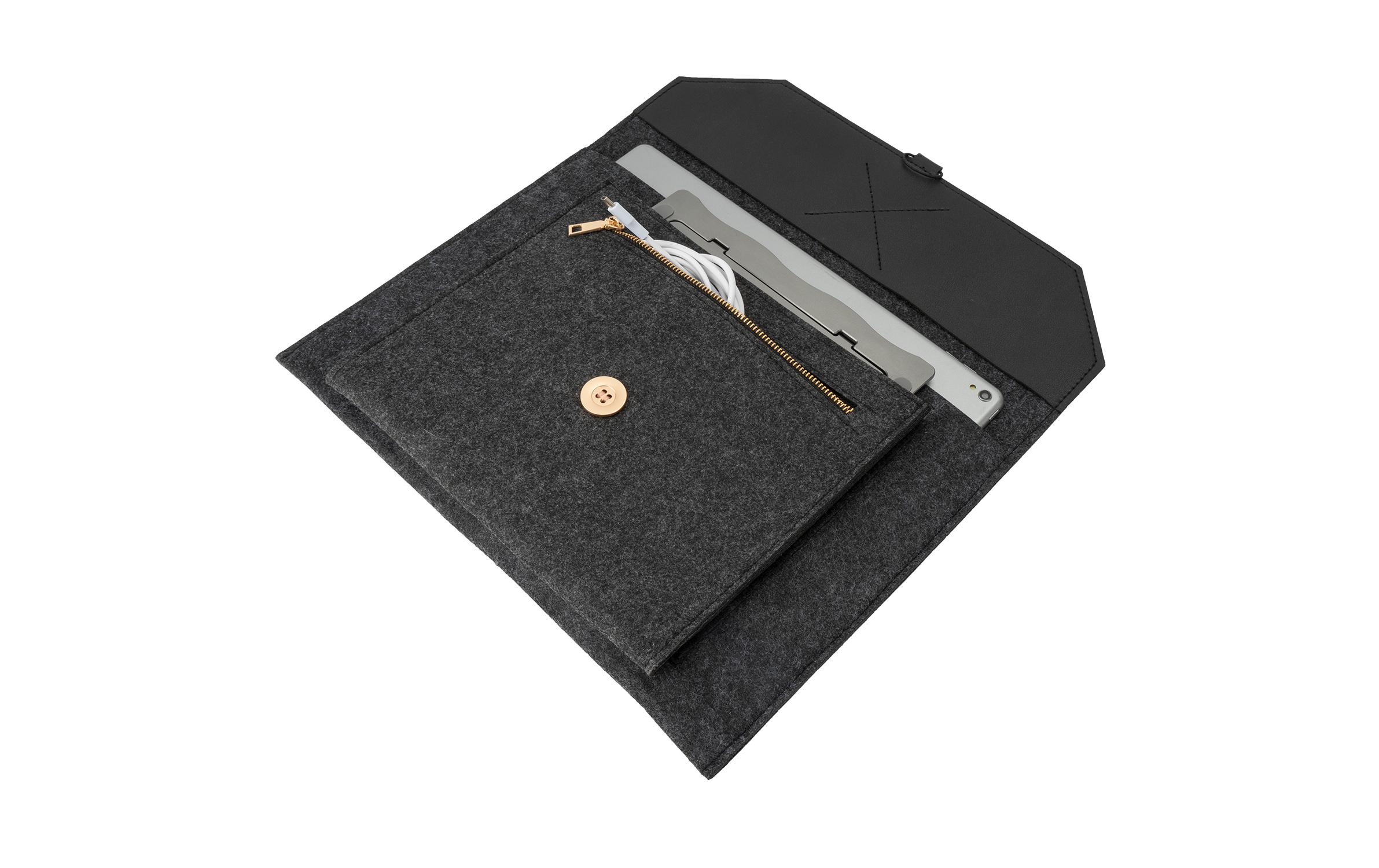 4smarts Notebook-Sleeve Felty+ FoldStand ErgoFix 13 Dunkelgrau