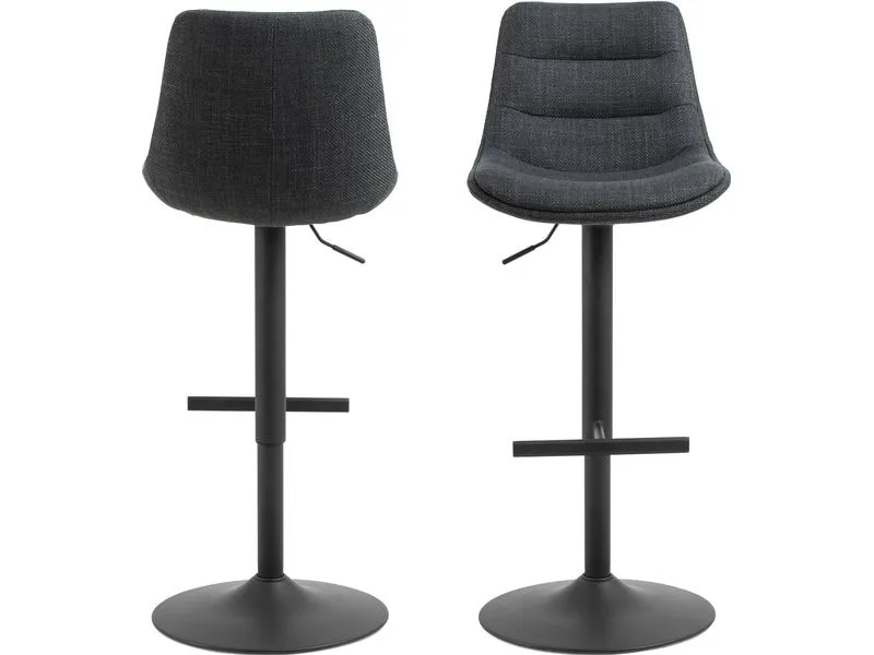 AC Design Barhocker Adisa 2 Stück, 47 x 95 cm, Dunkelgrau AC Design Barhocker Adisa 2 Stück, 47 x 95 cm, Dunkelgrau