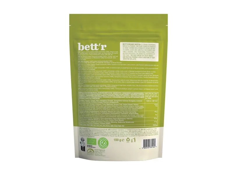 Bett'r Matcha Pulver 100 g Bett'r Matcha Pulver 100 g