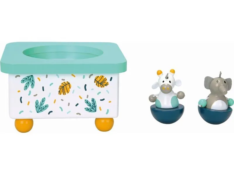 Spielba Holzspielwaren Musikspieldose Elefant & Giraffe Spielba Holzspielwaren Musikspieldose Elefant & Giraffe