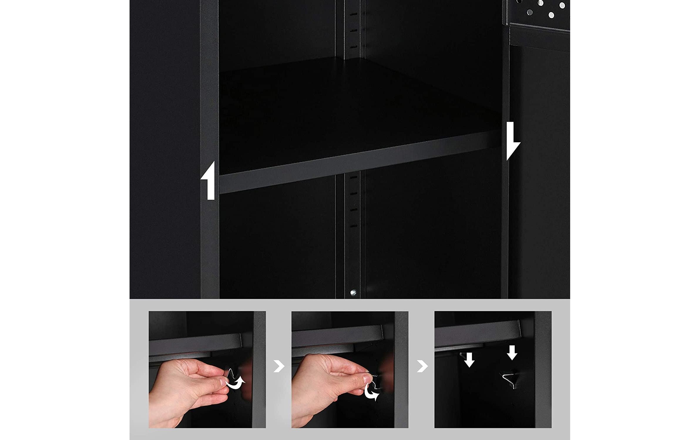 Songmics Kommode 42.5 x 76 cm, Schwarz/Braun