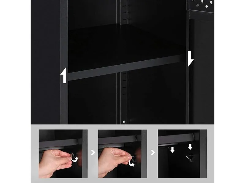 Songmics Kommode 42.5 x 76 cm, Schwarz/Braun