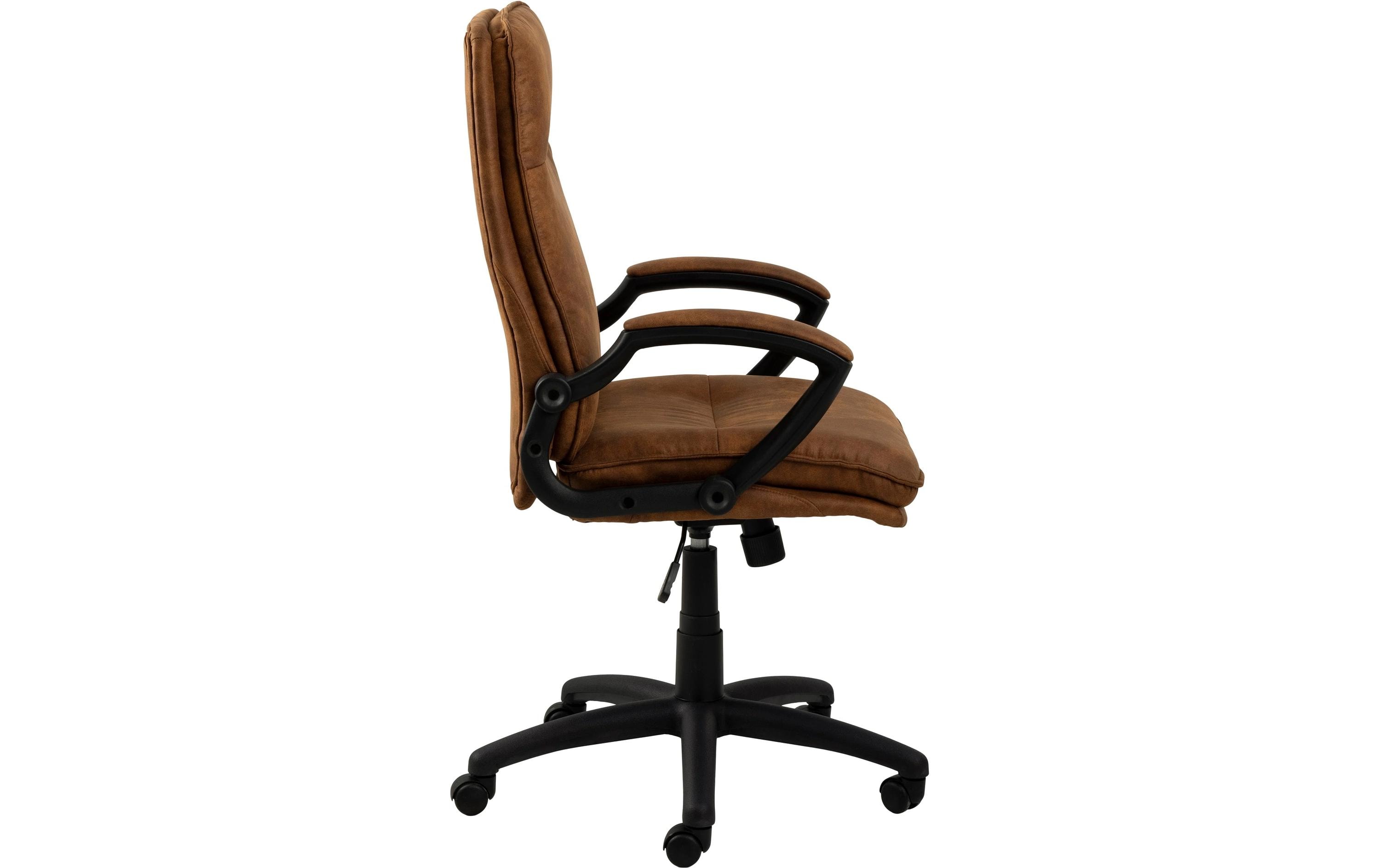 AC Design Bürostuhl Brad, mit Armlehnen und Bremsrollen, Camel