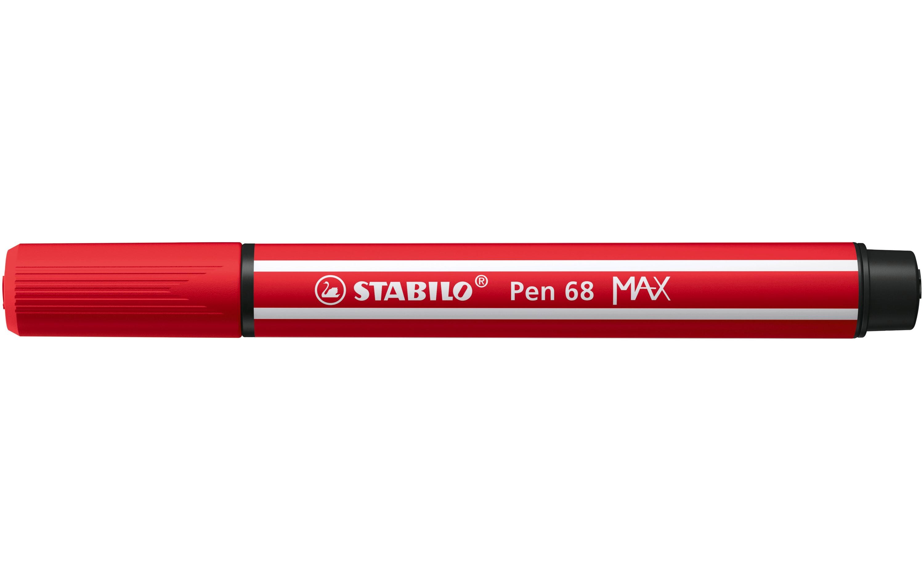STABILO Filzstift Pen 68 MAX Karminrot, 5 Stück